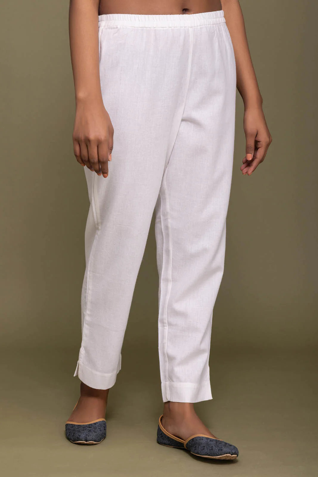 Straight Trousers For Women In Cotton