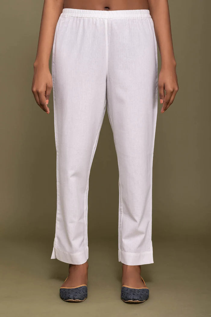 Straight Trousers For Women In Cotton