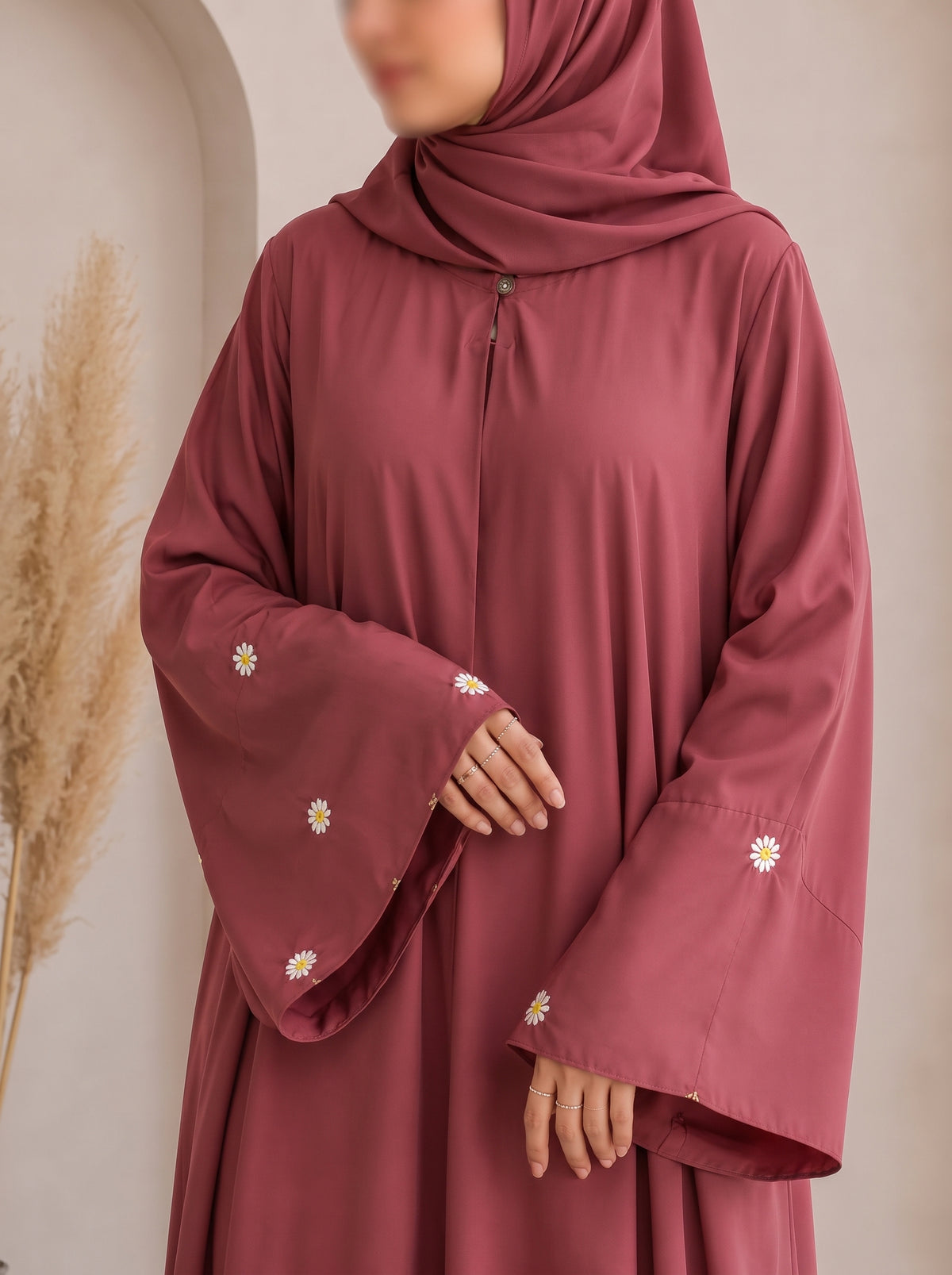 Bloomline Everyday Abaya- Rose