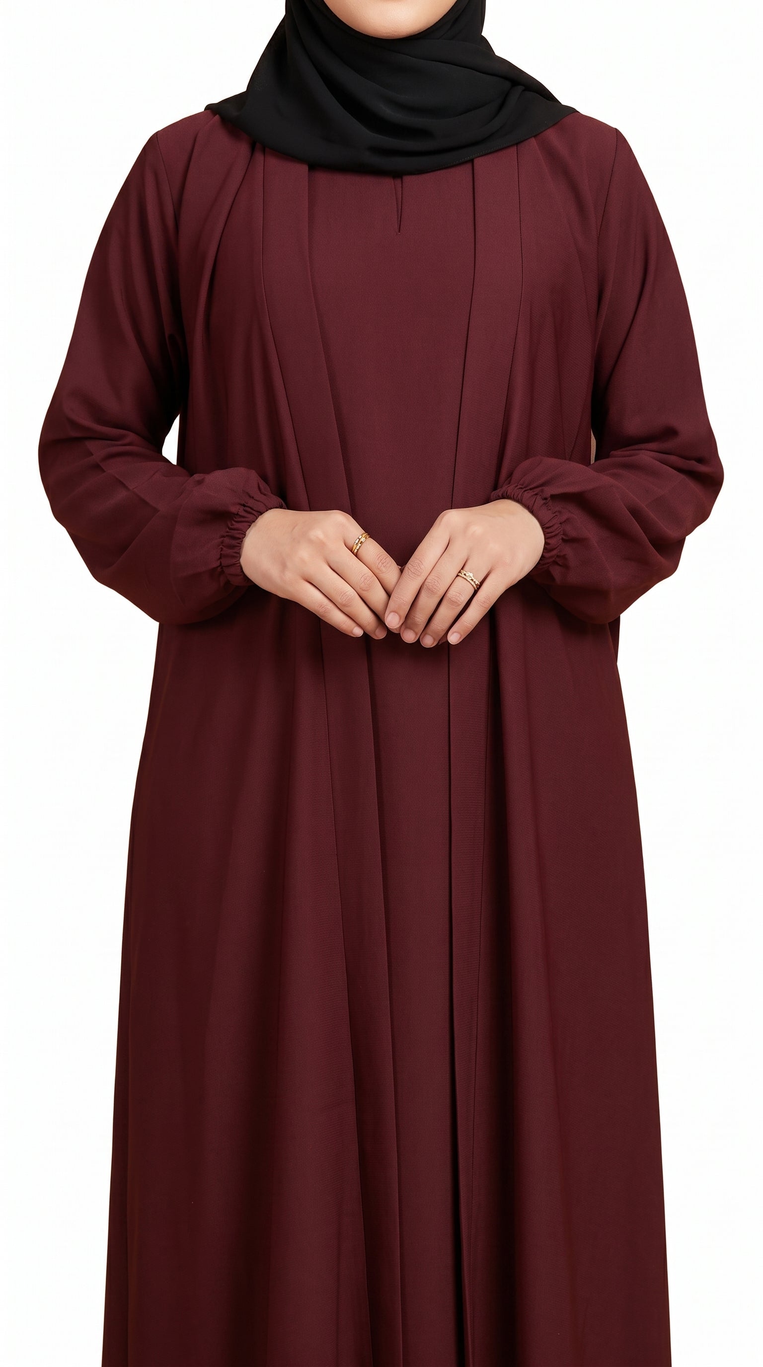 Aira - Kimono Abaya with attached inner - Vine