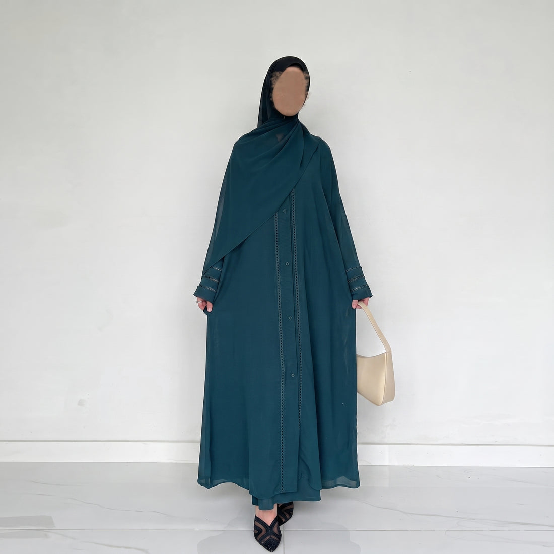Noir- Elengant Abaya- Teal