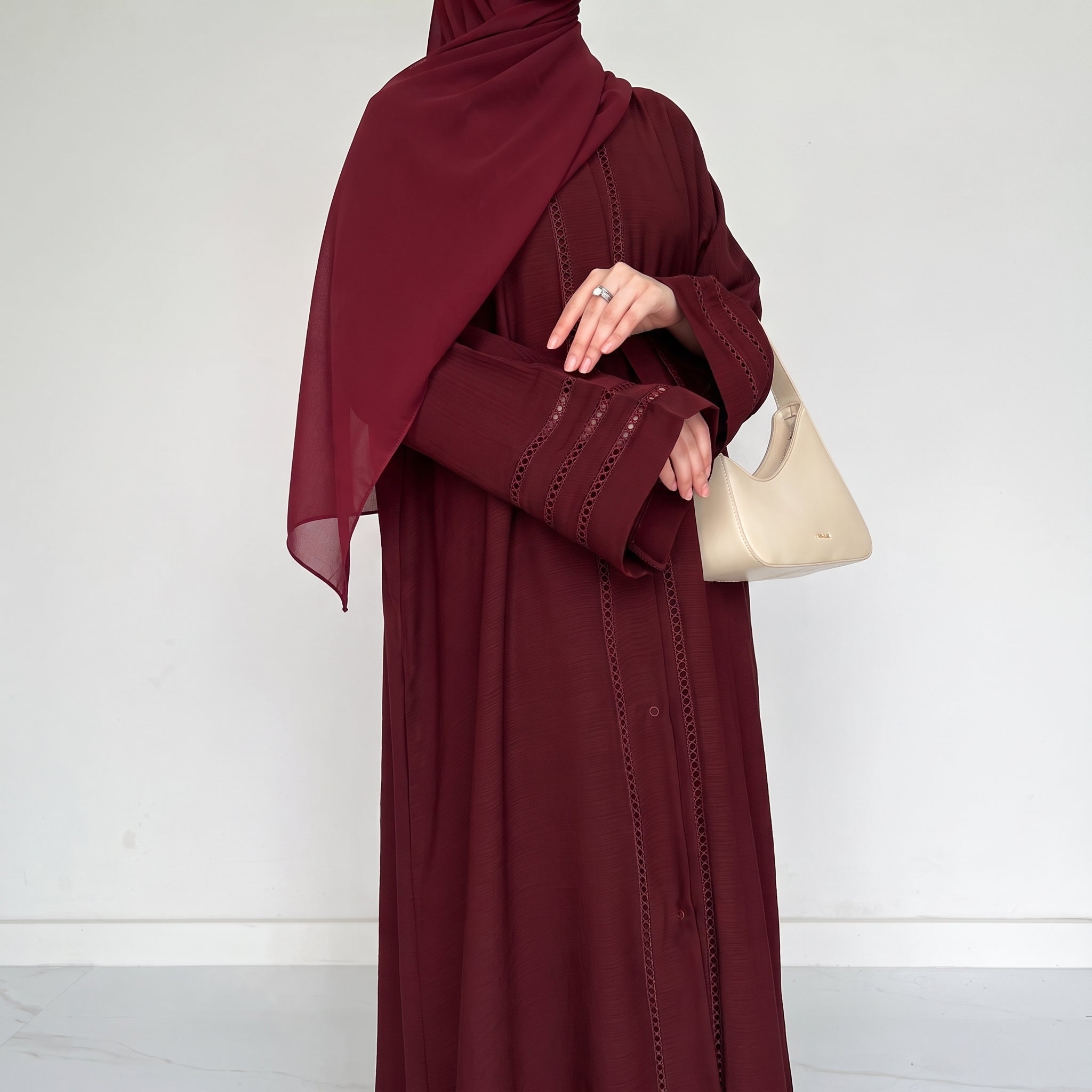 Noir- Elegant Abaya- MAROON