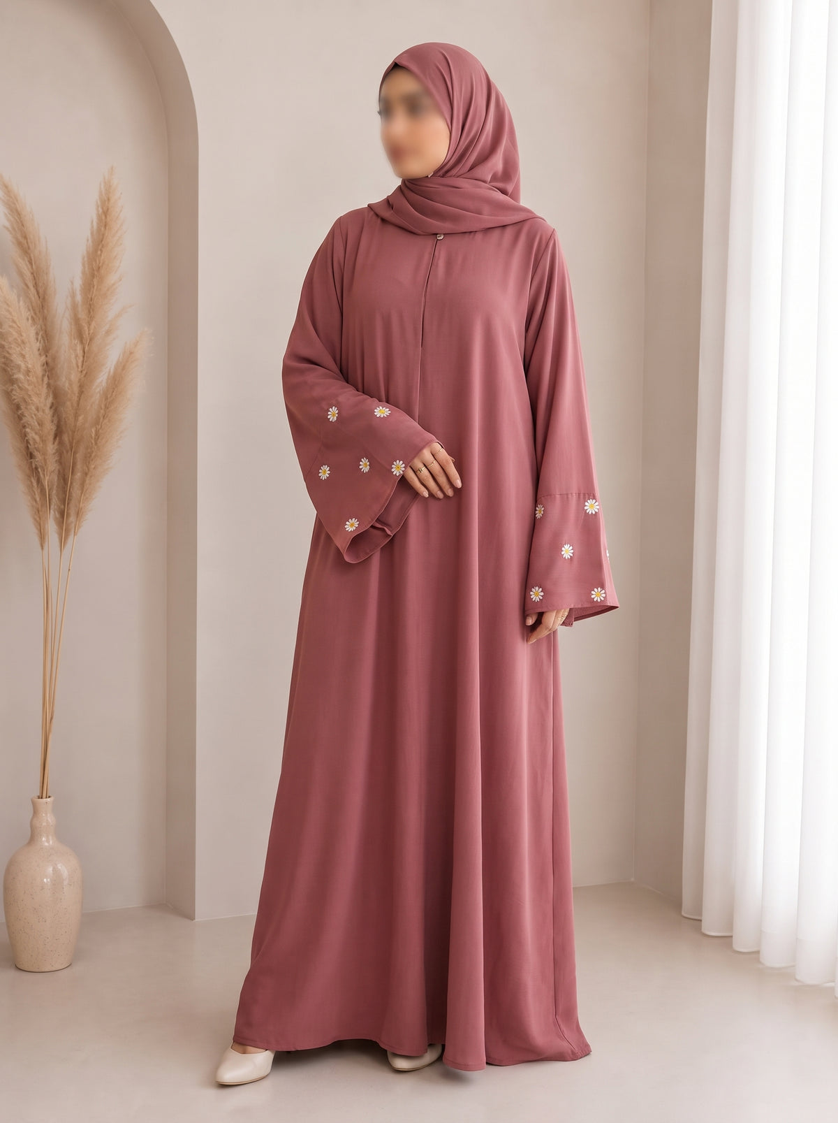 Bloomline Everyday Abaya- Rose