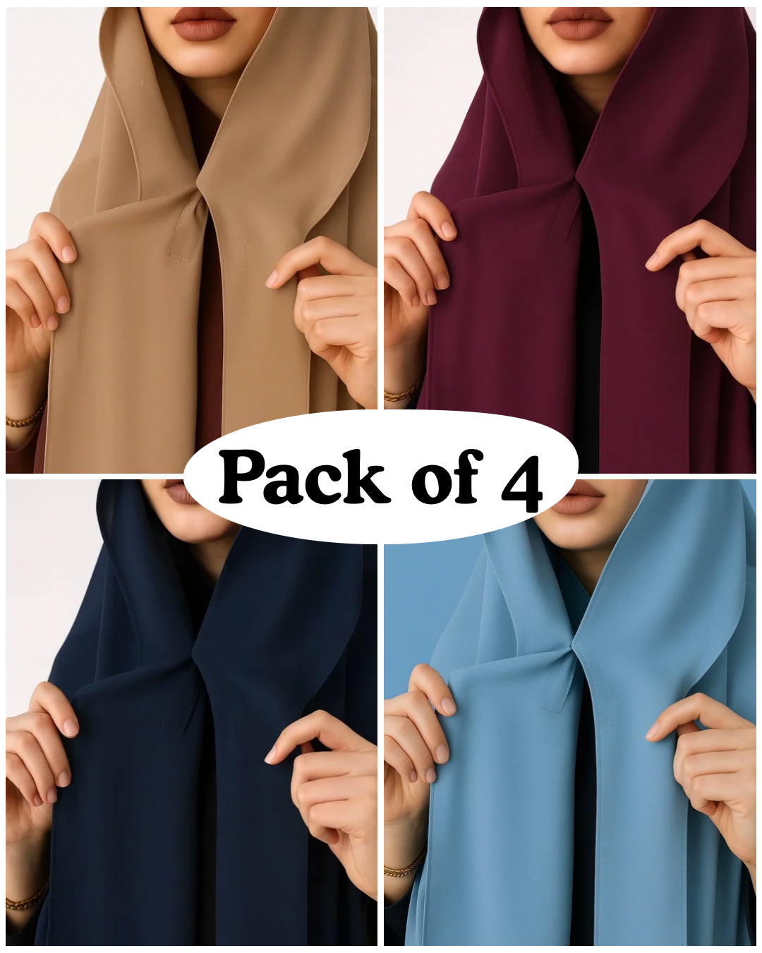 Magnet Hijabs- Pack of 4 (click to pick colours)