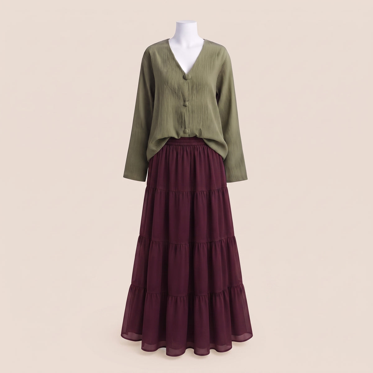 Nova Skirt Set - Olive