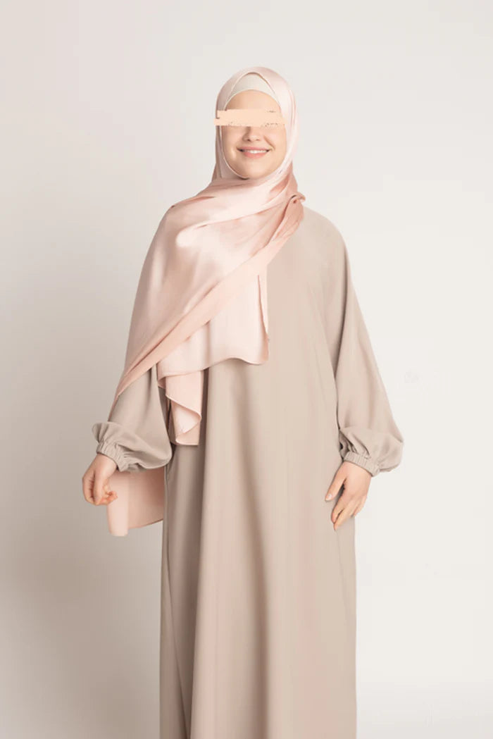 Premium Crinkle Silk Hijab - Rosewater