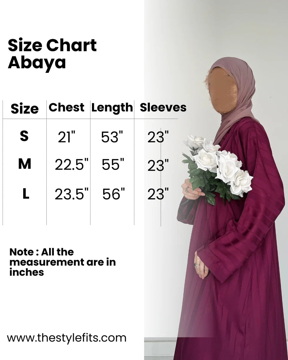Everyday Front Open Abaya - Brown