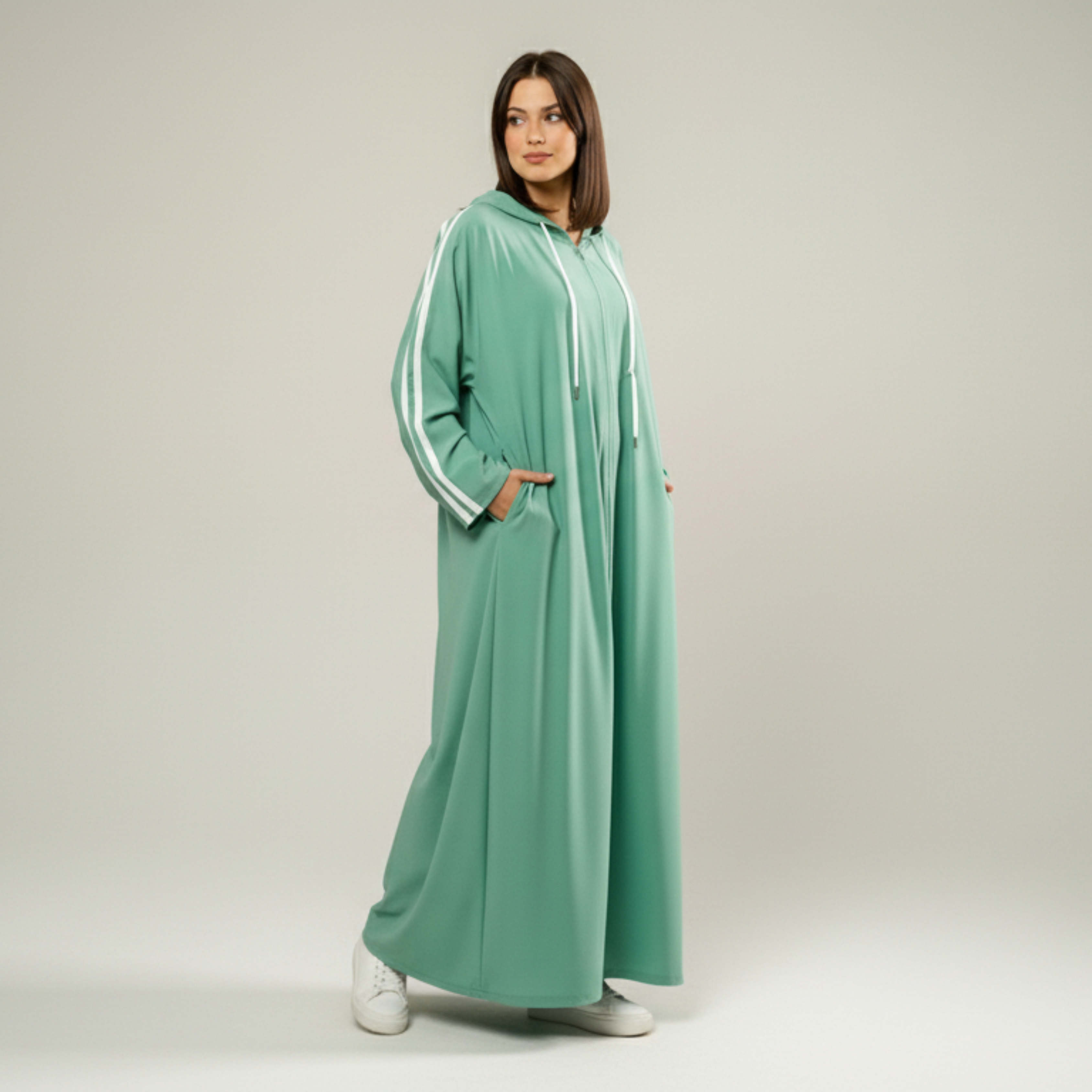Hoodie Abaya - SAGE