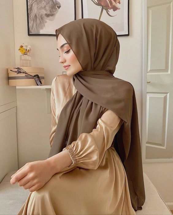 Instant hijab - Hijab + Attached Cap - Warm Tan