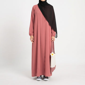 Aira - Kimono Abaya with attached inner - Blush Pink