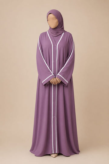 Pure Line Abaya- Lilac