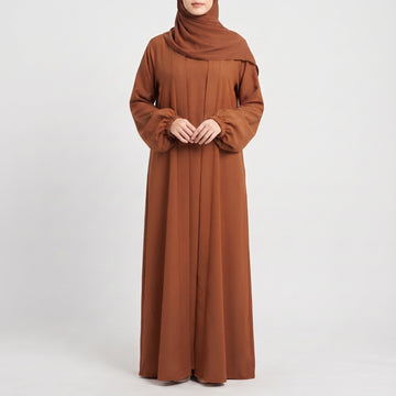 Aira - Kimono Abaya with attached inner - Camel
