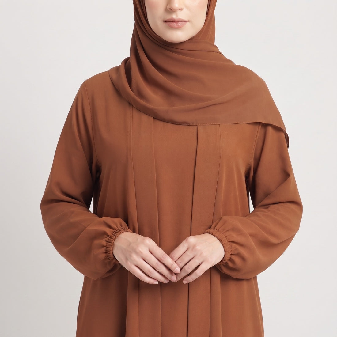 Aira - Kimono Abaya with attached inner - Camel