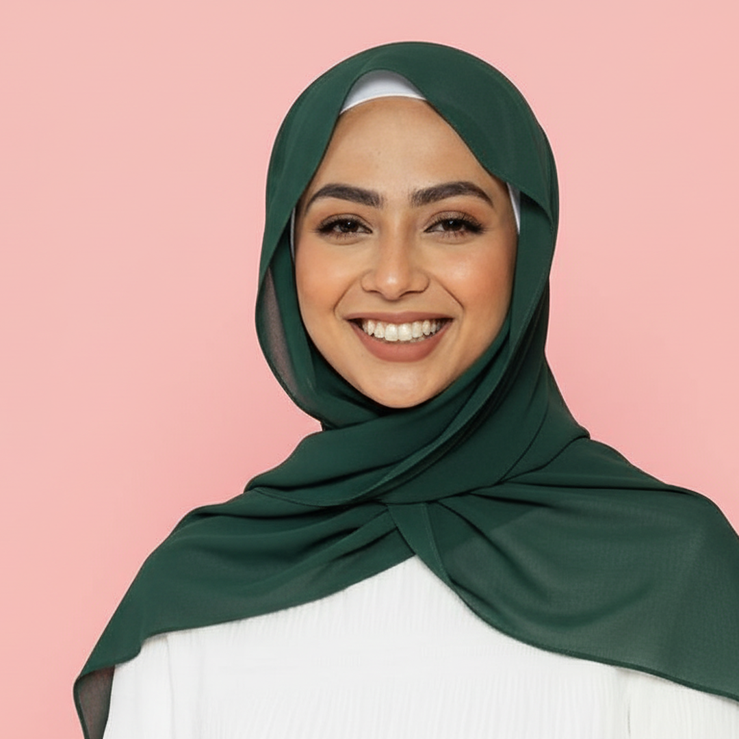 Essential Chiffon Hijab - Bottle Green