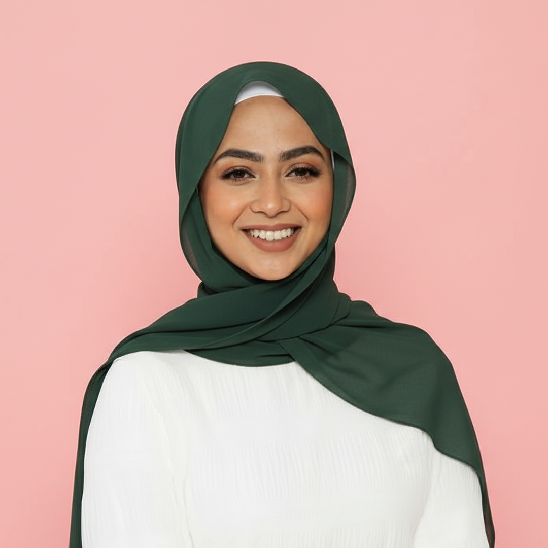 Essential Chiffon Hijab - Bottle Green