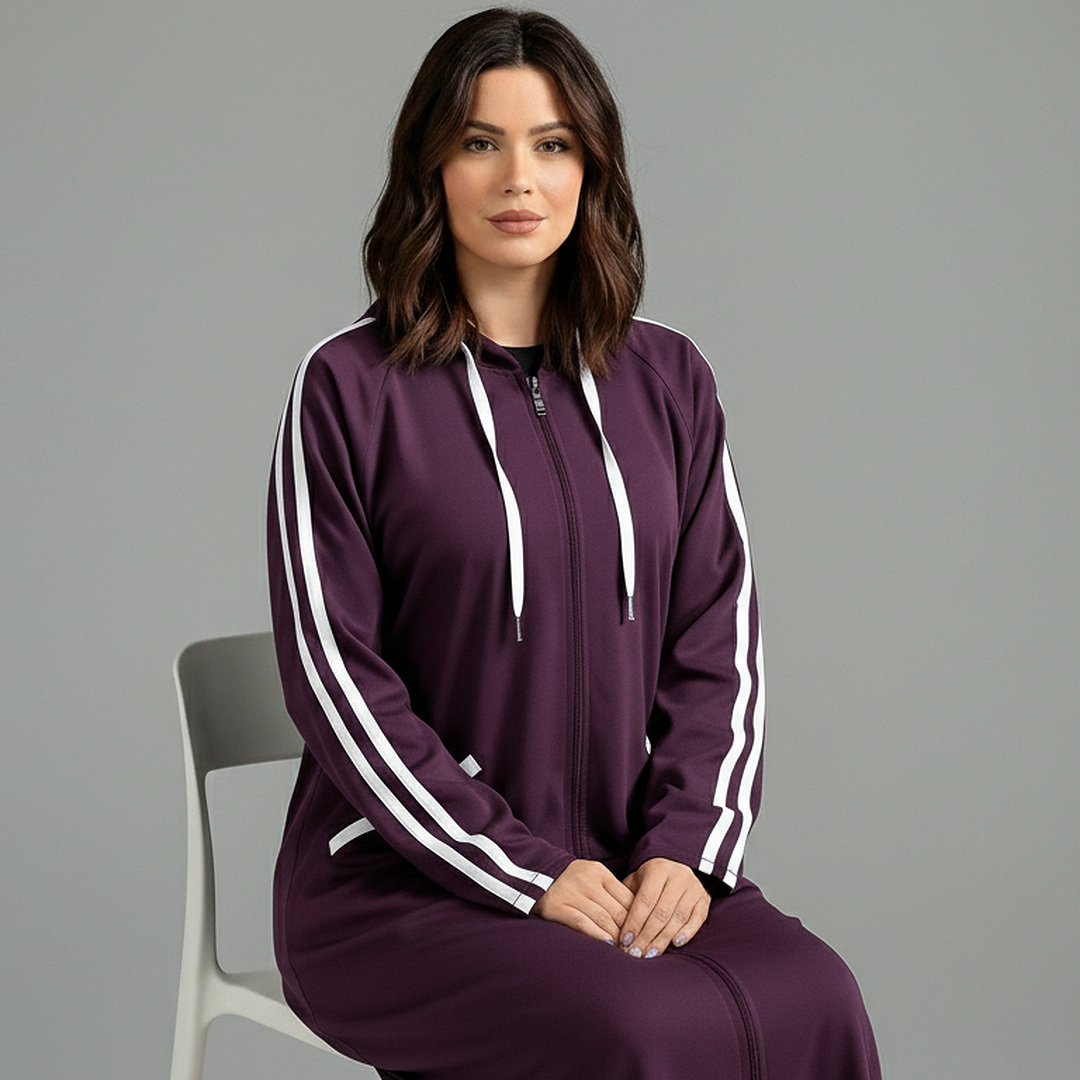 Hoodie Abaya - DEEP PURPLE