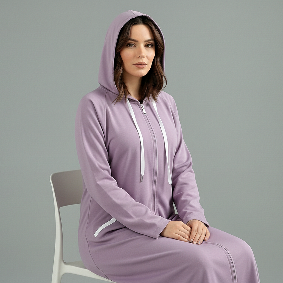 Hoodie Abaya - LILAC