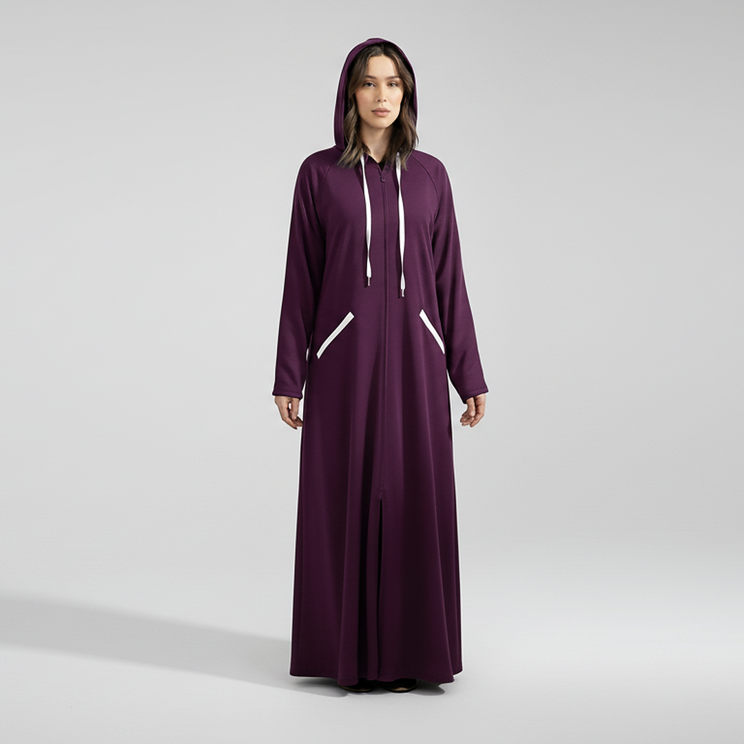 Hoodie Abaya - DEEP PURPLE