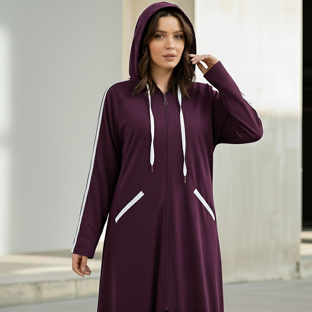 Hoodie Abaya - DEEP PURPLE