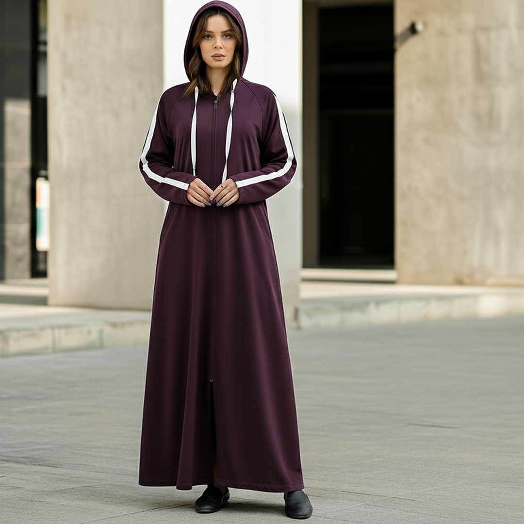 Hoodie Abaya - DEEP PURPLE