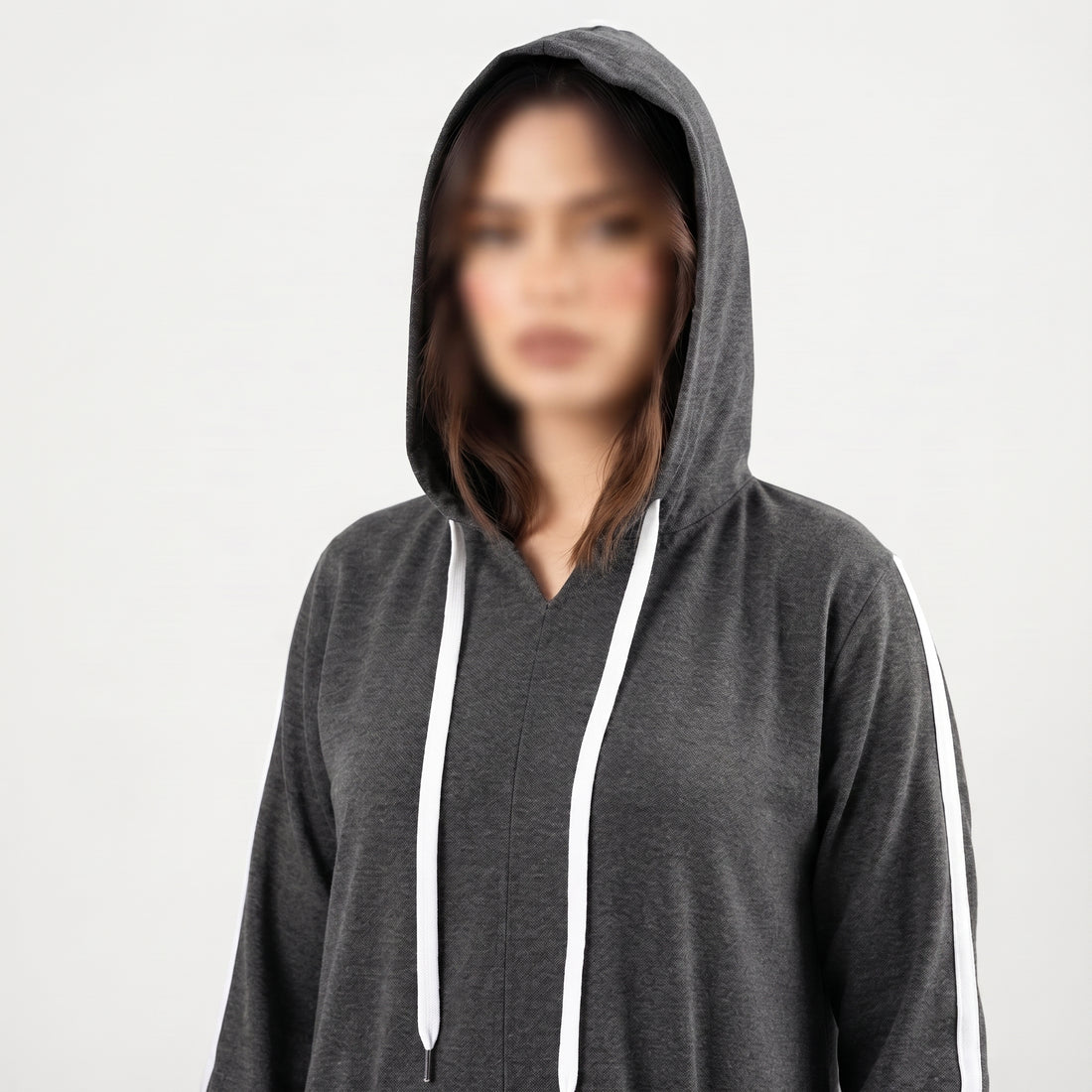 HOODIE ABAYA- GREY