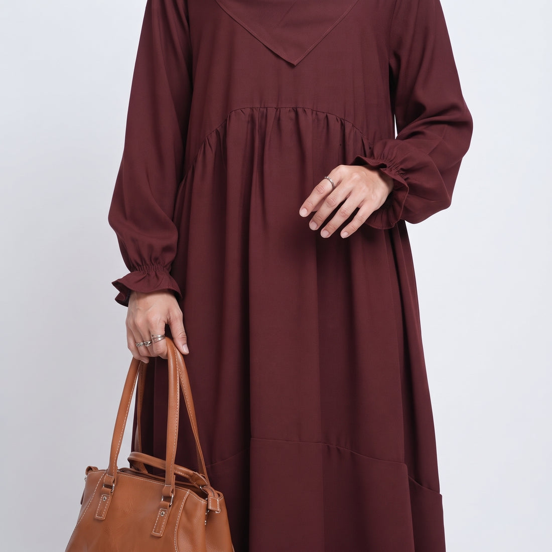 Flow Abaya- Maroon