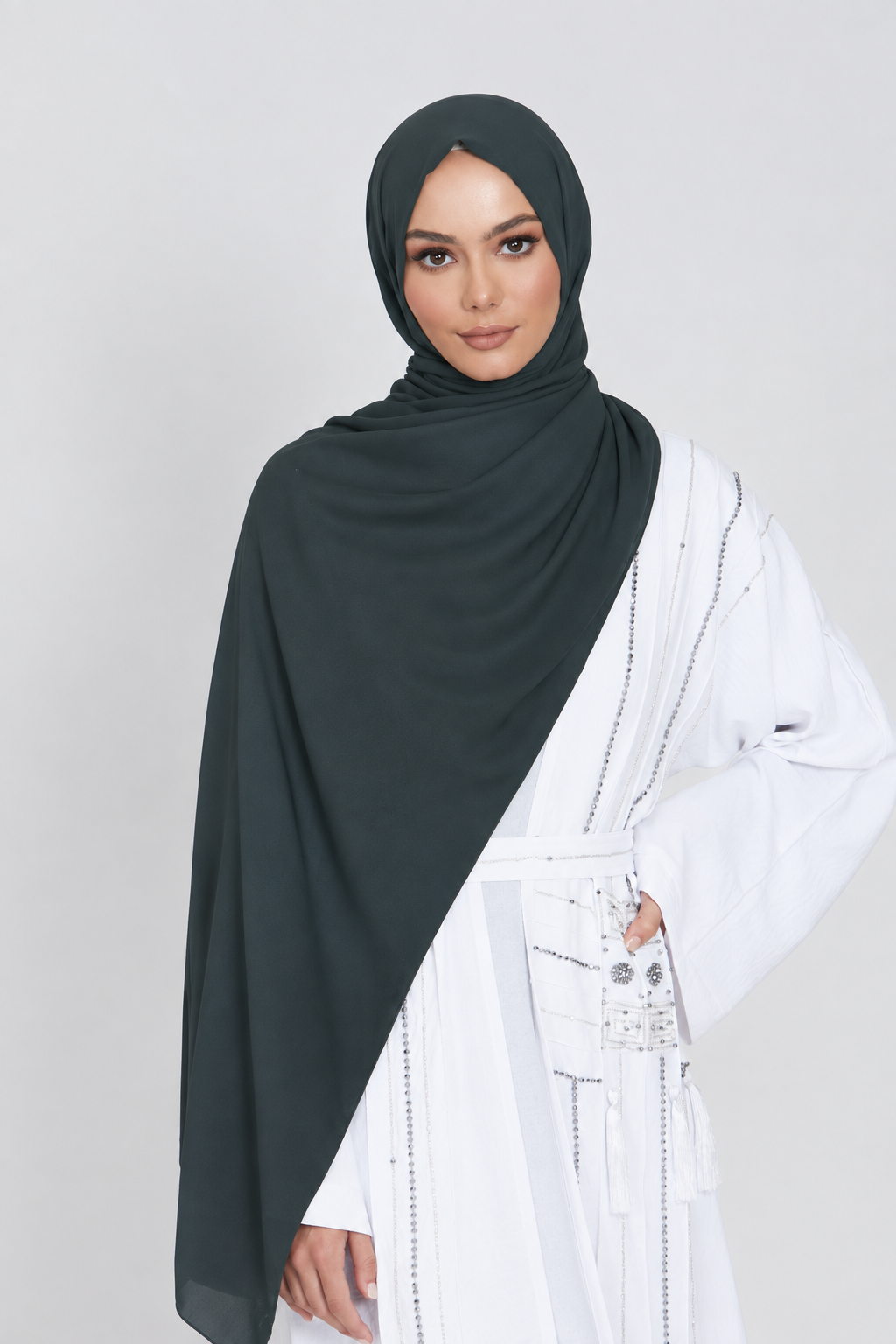 Essential Chiffon Hijab -Teel blue