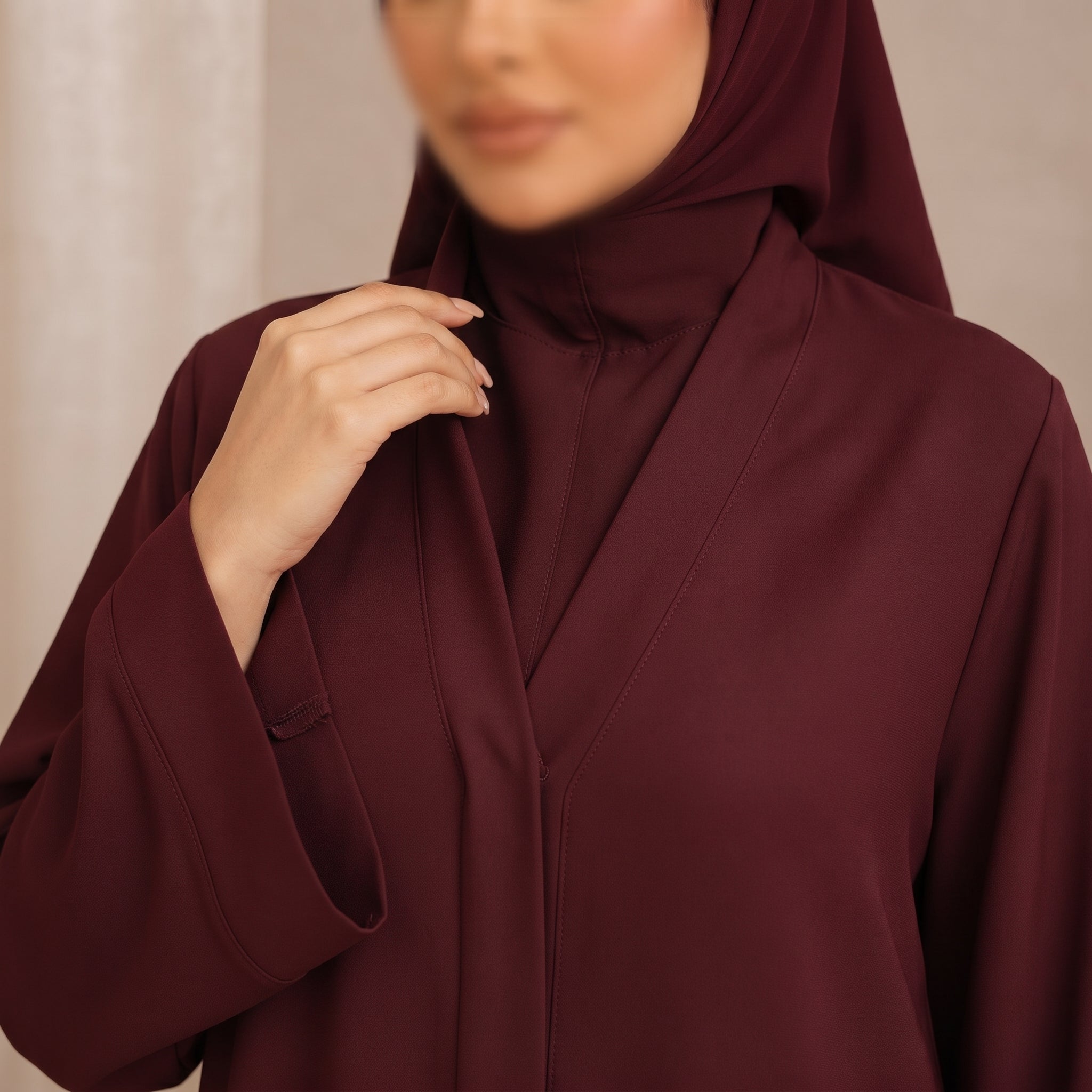 Everyday Front Open Abaya - Vine