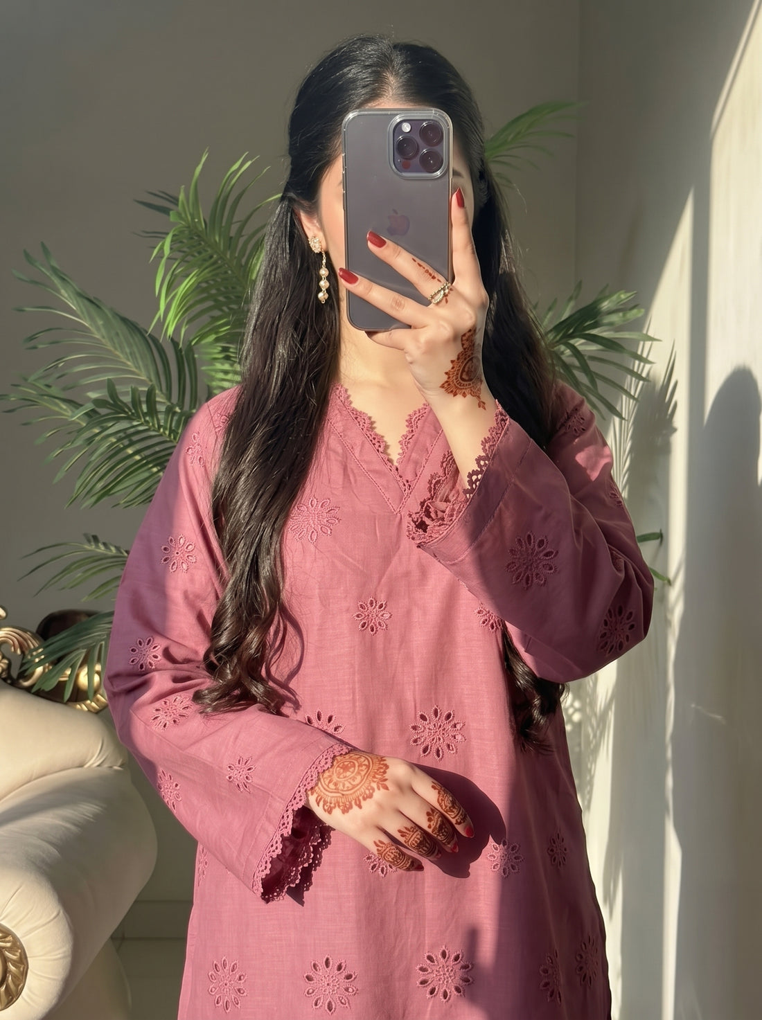 FLORA- 2PC COTTON COORD SET- TEA PINK