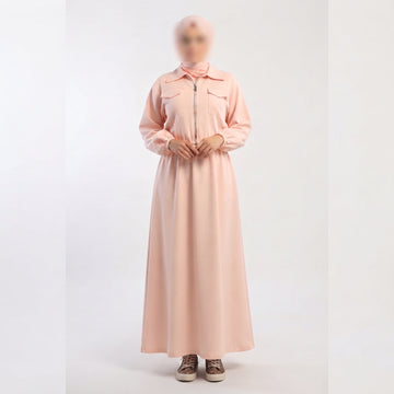 Two-Piece Fleece Modest Set â?? Cream