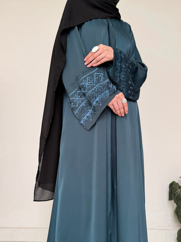 Lantern - Embroidered Abaya with Stonework
