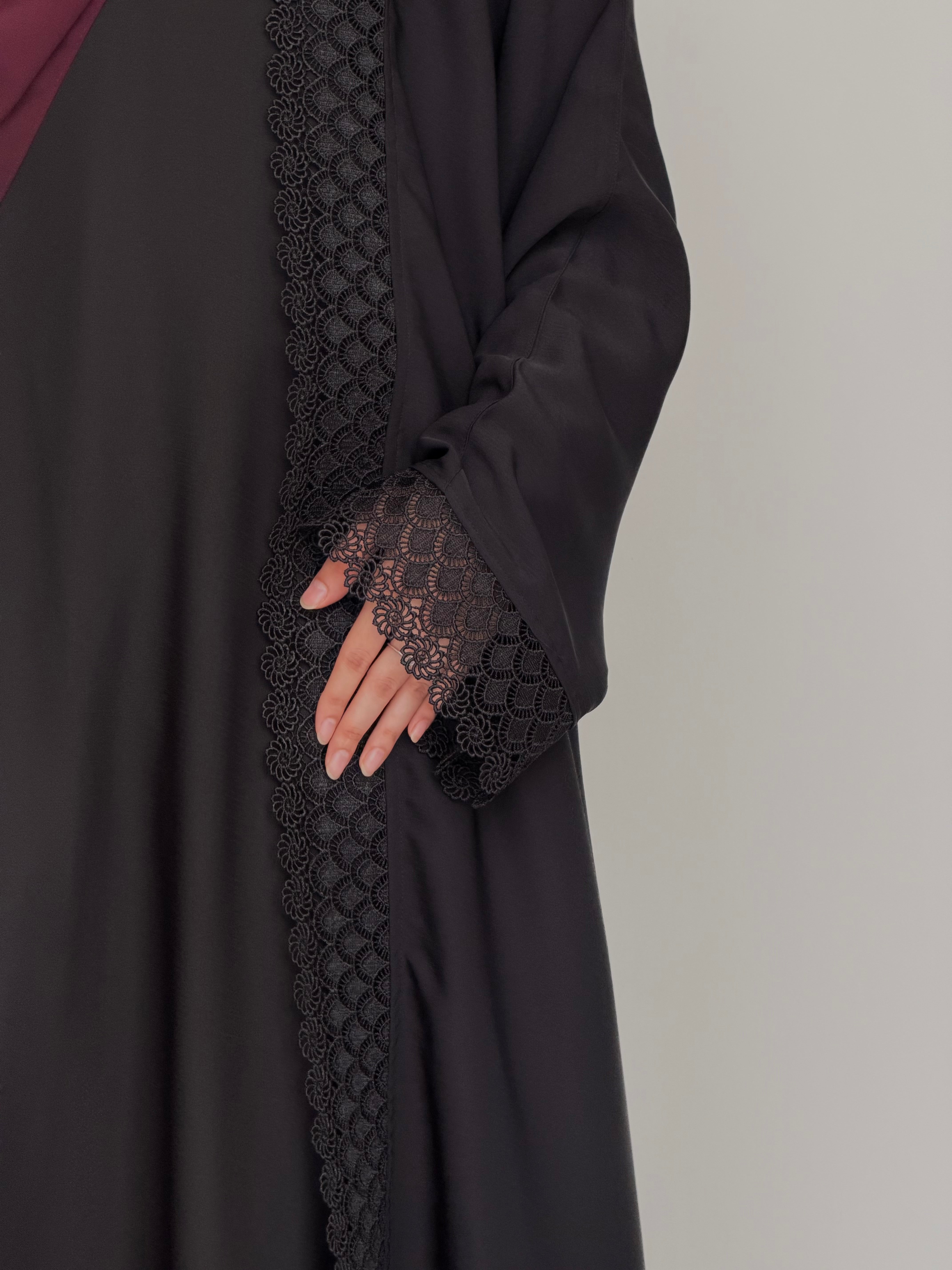 The Intricate Lace Abaya Set