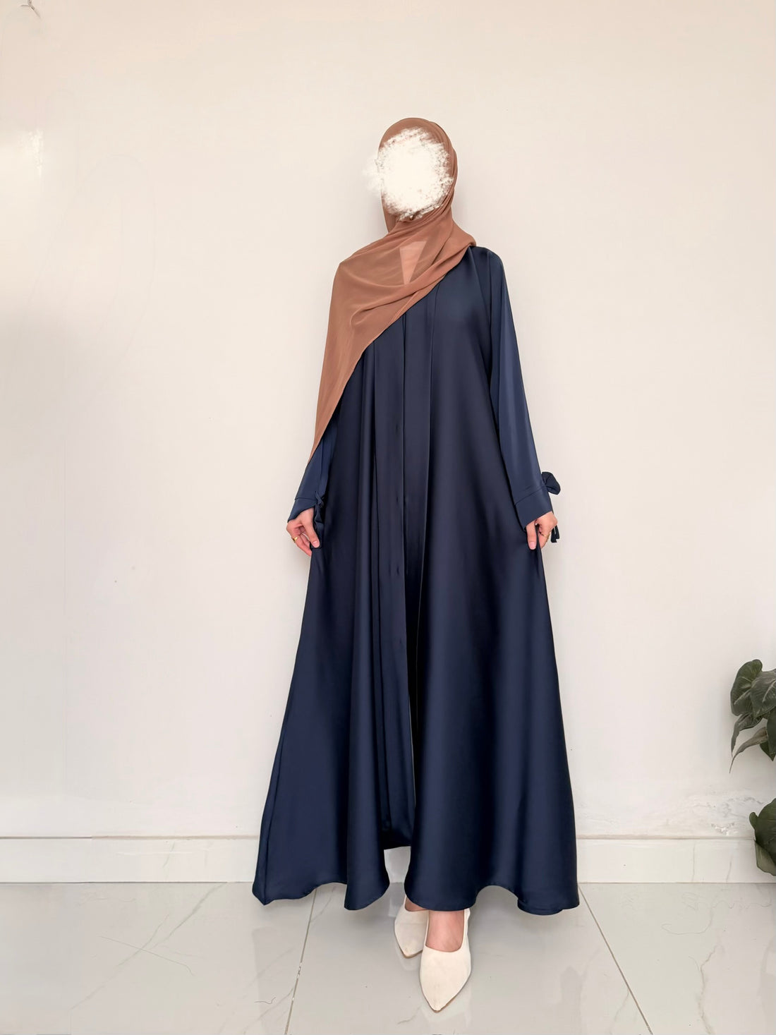 Bow-Knot Abaya - Navy