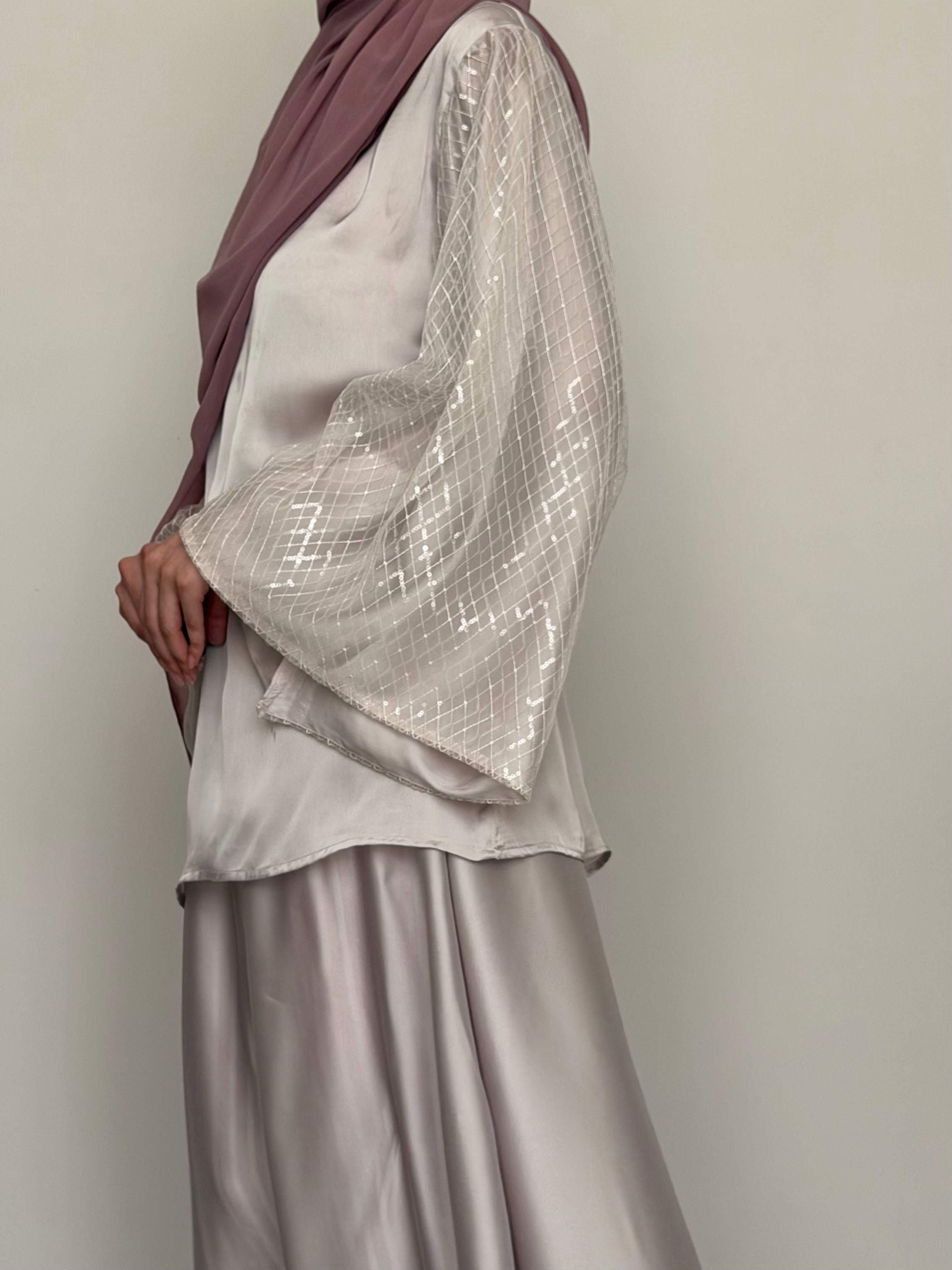 The Satin Ivory Skirt Set