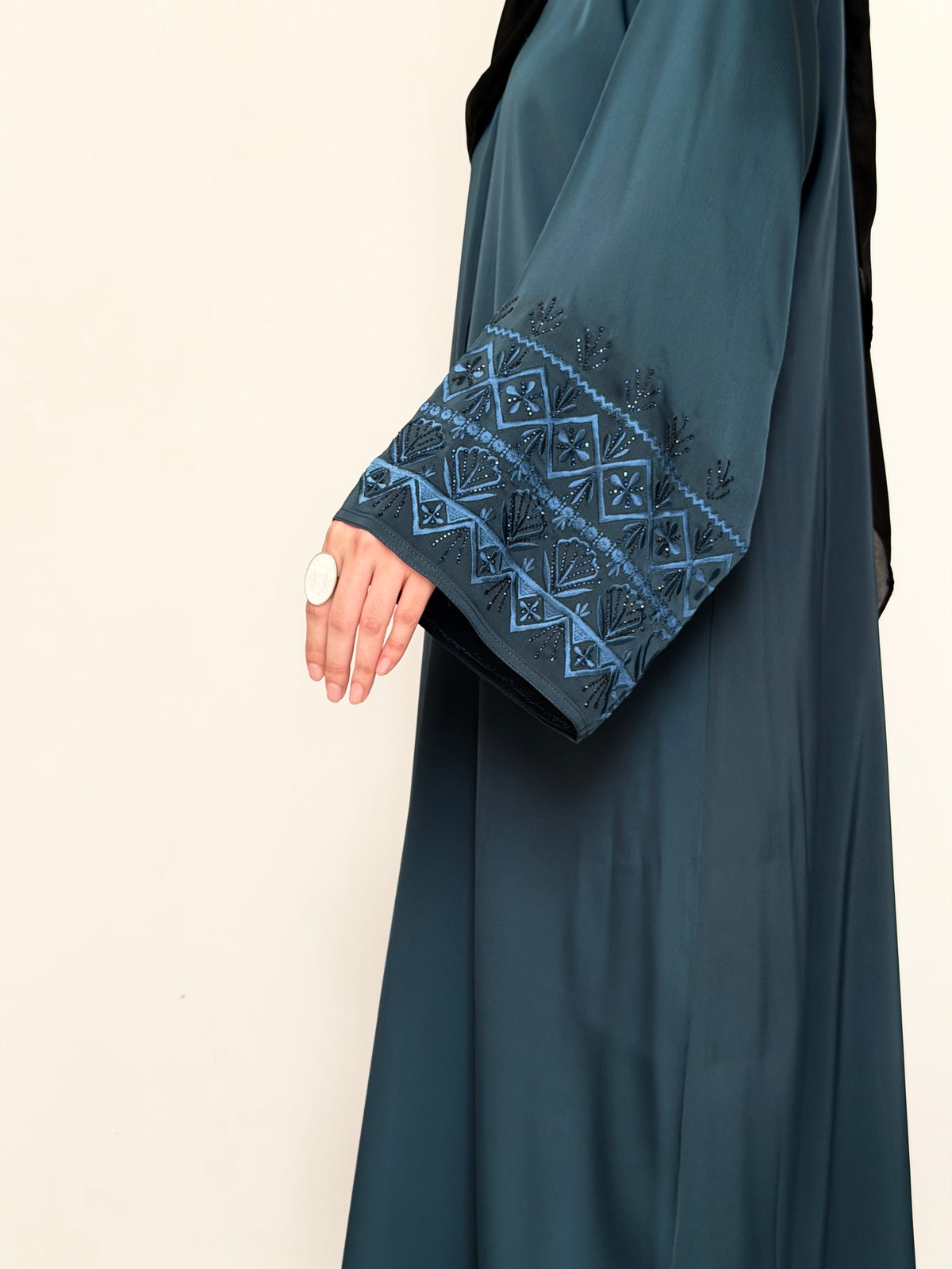 Lantern - Embroidered Abaya with Stonework