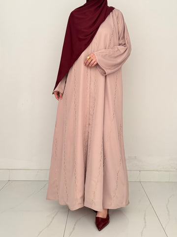 Rosé Gold Embroidered Abaya