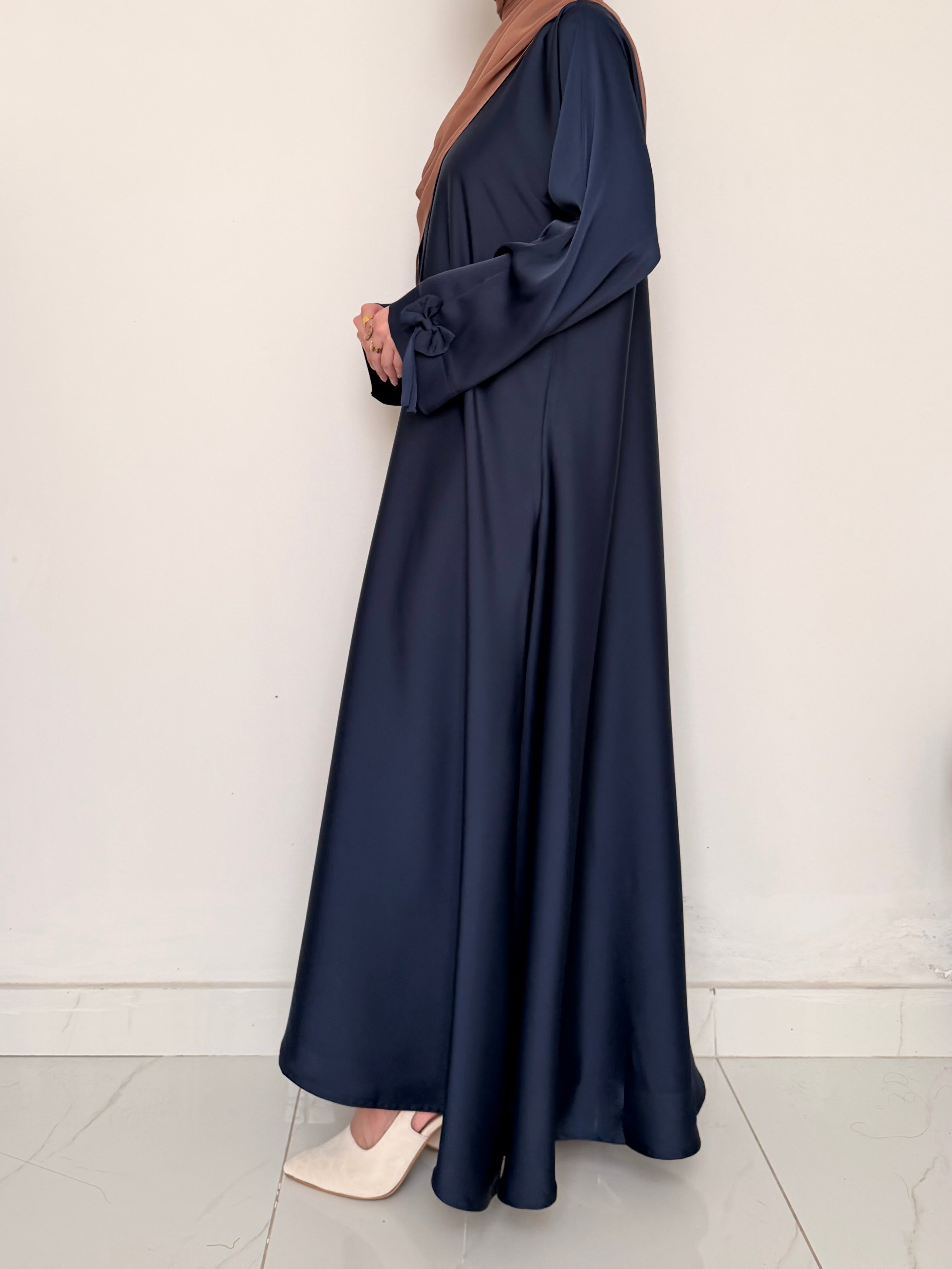 Bow-Knot Abaya - Navy
