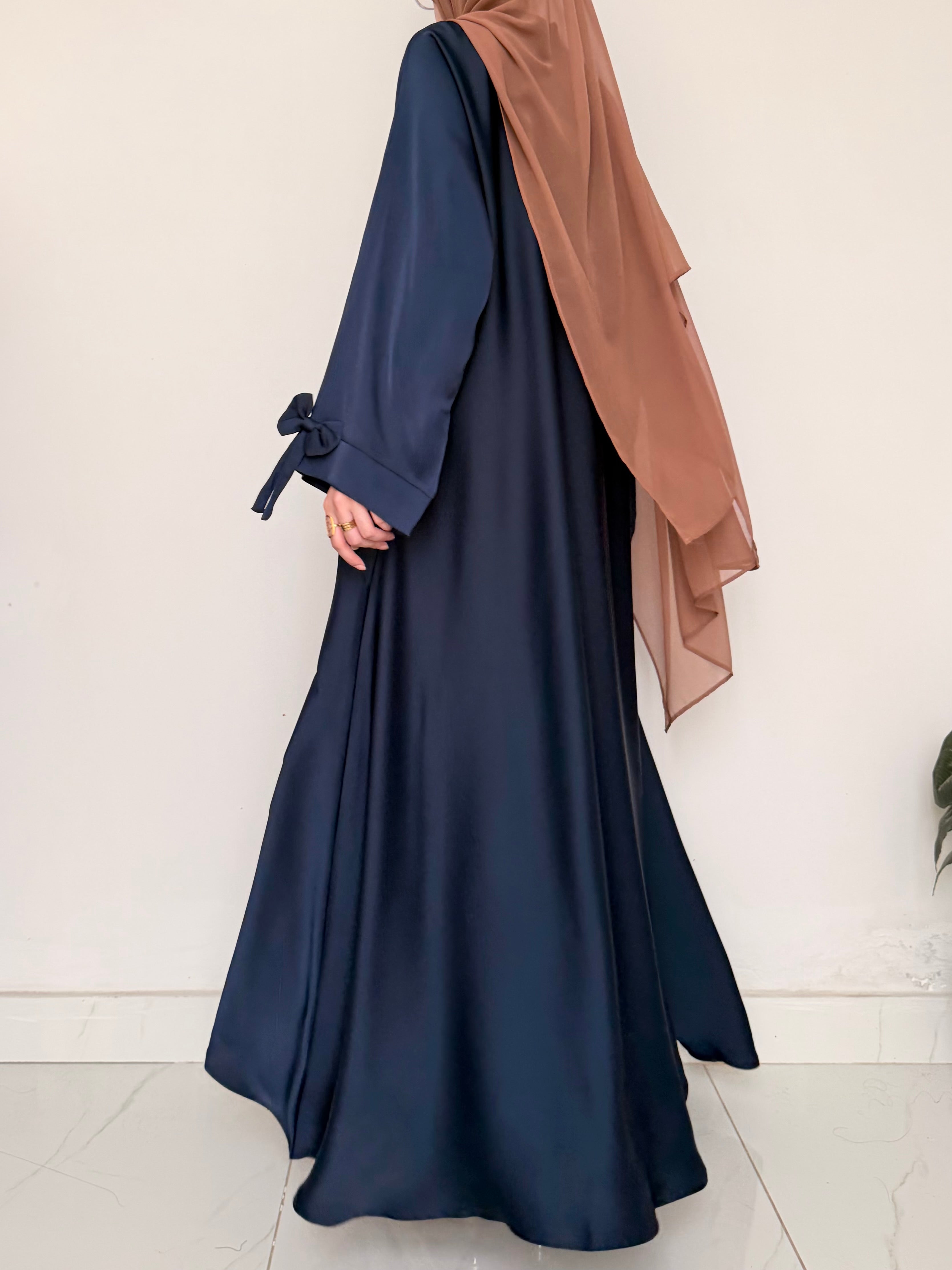 Bow-Knot Abaya - Navy