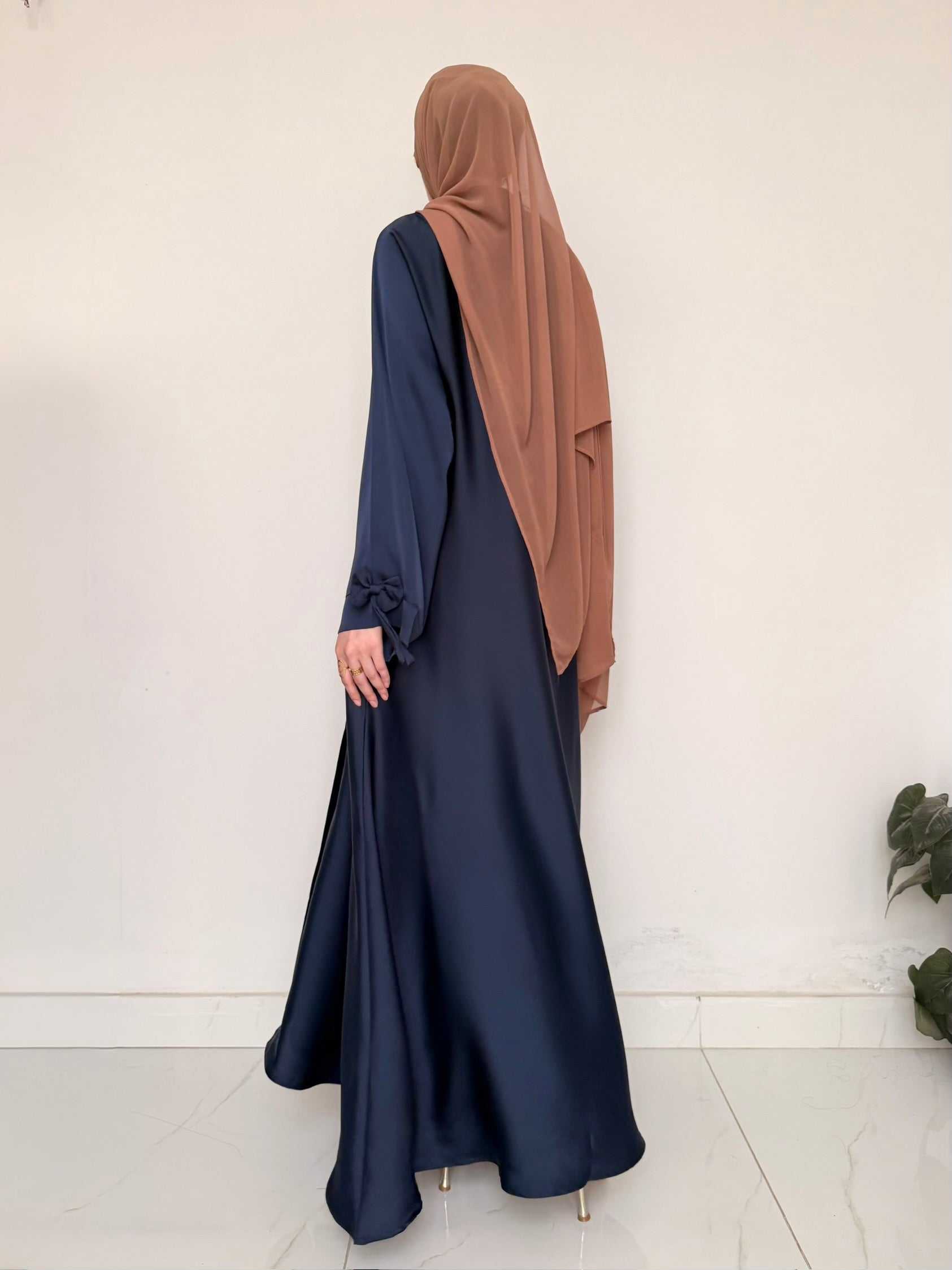 Bow-Knot Abaya - Navy