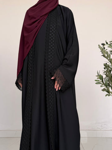 The Intricate Lace Abaya Set