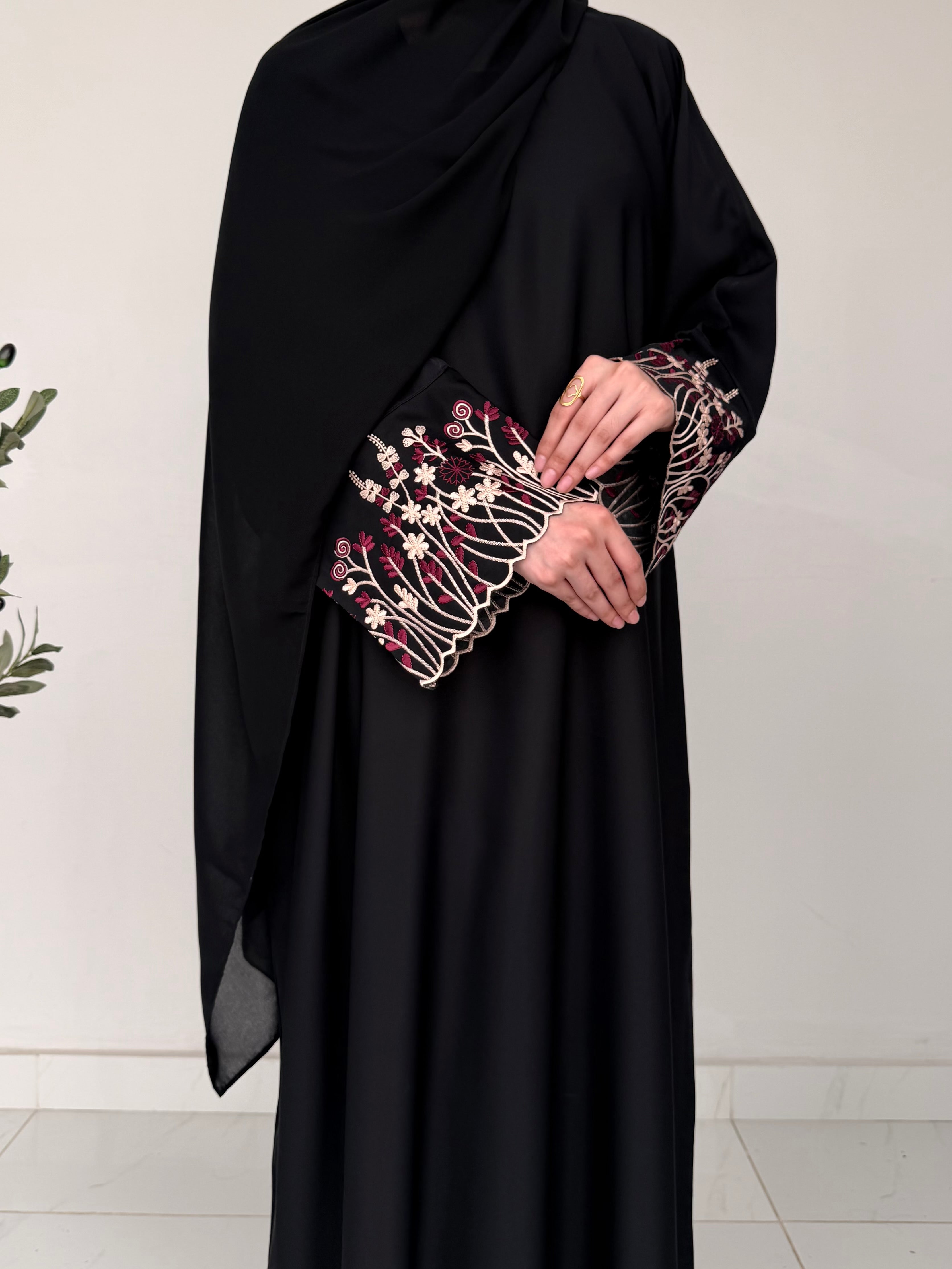 Wildflower Embroidered Abaya
