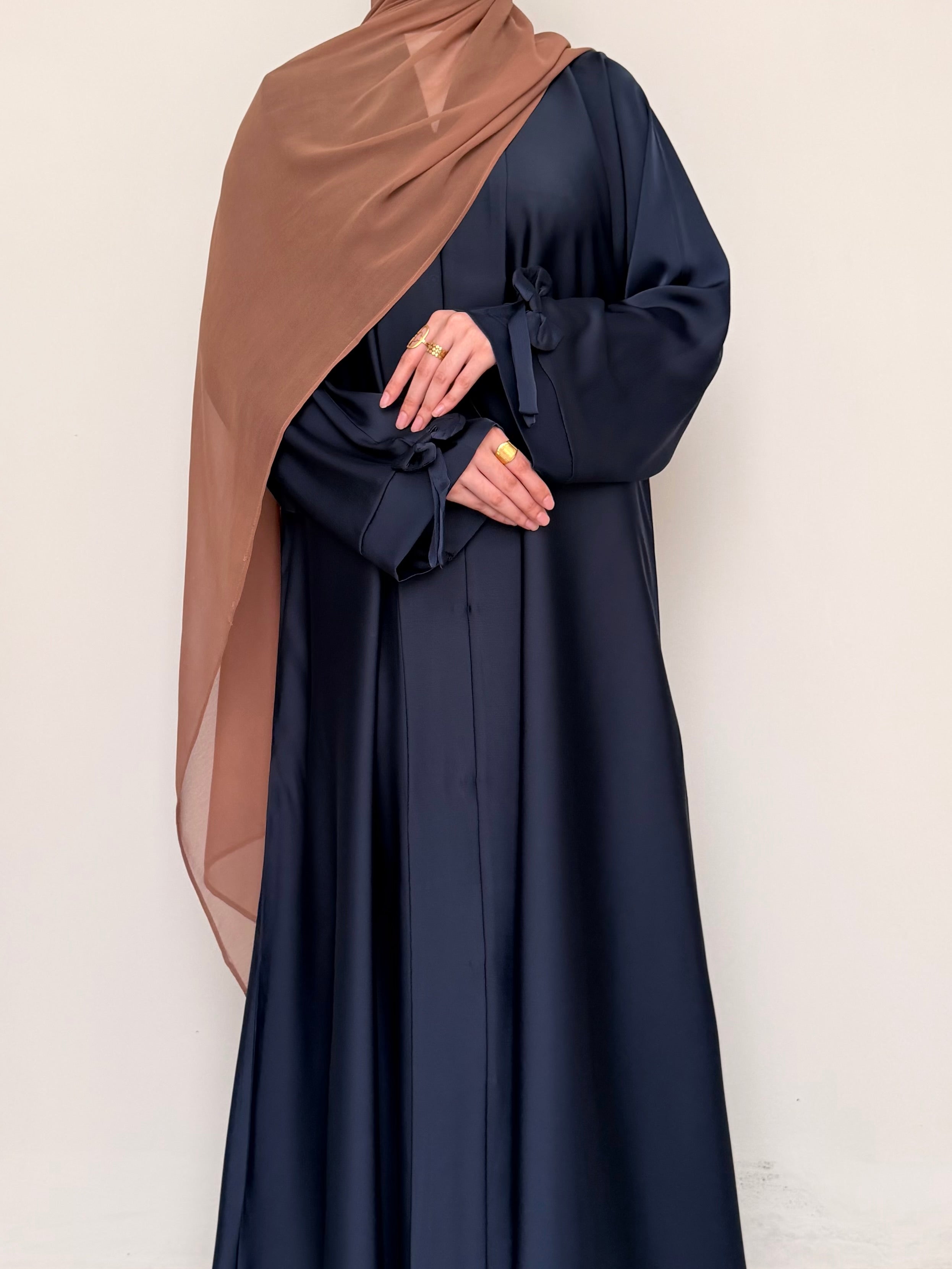 Bow-Knot Abaya - Navy