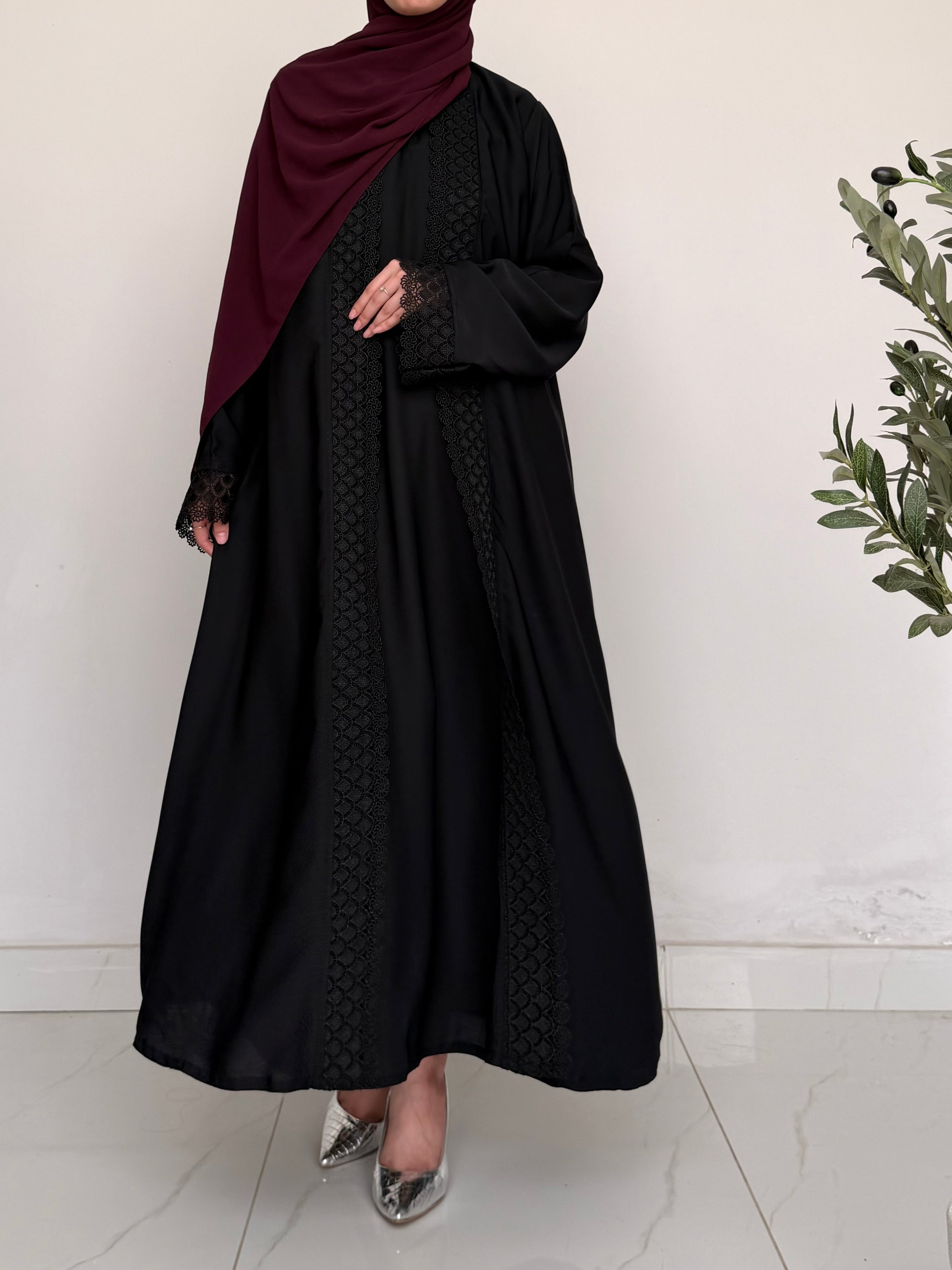 The Intricate Lace Abaya Set