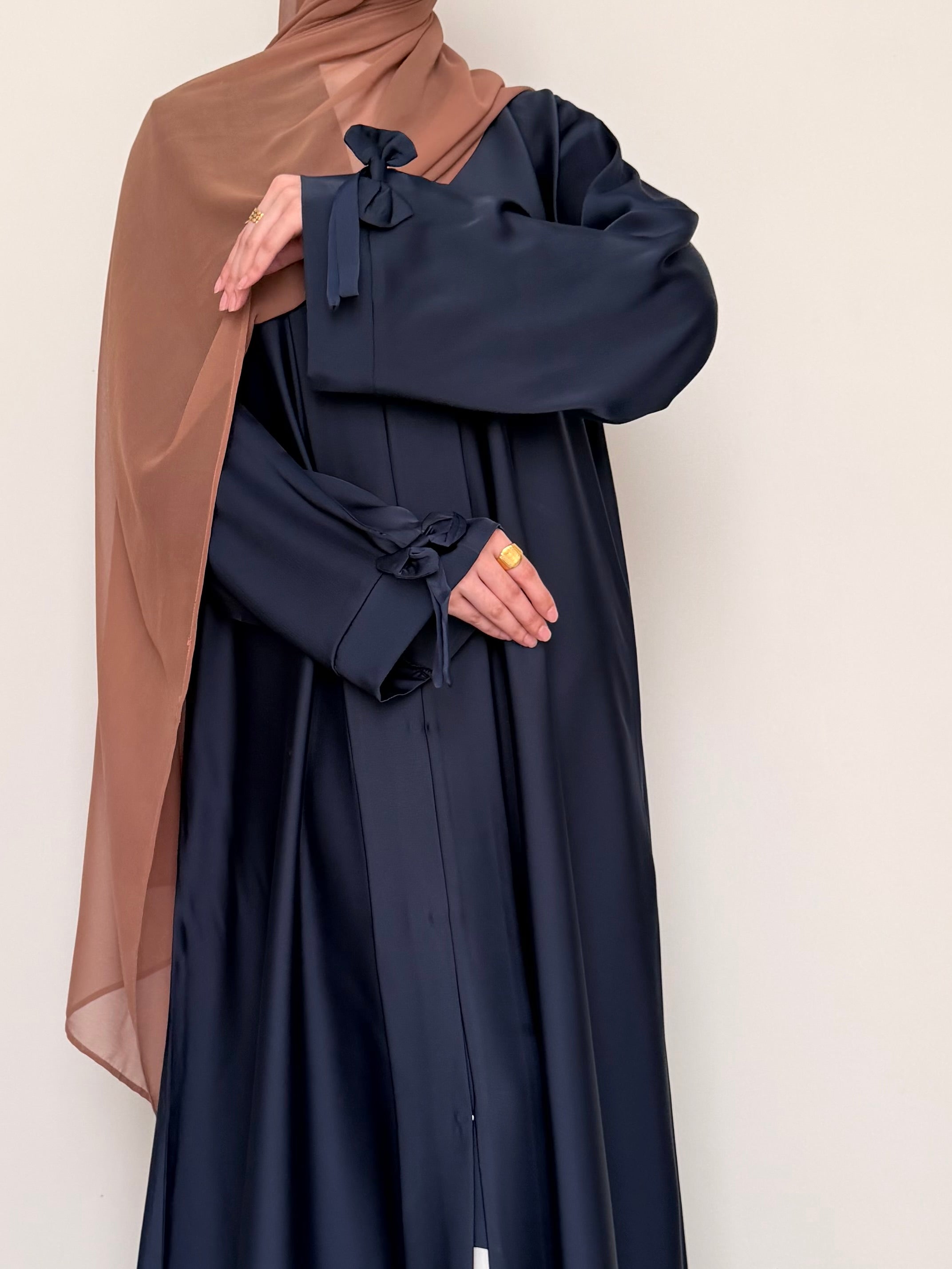 Bow-Knot Abaya - Navy
