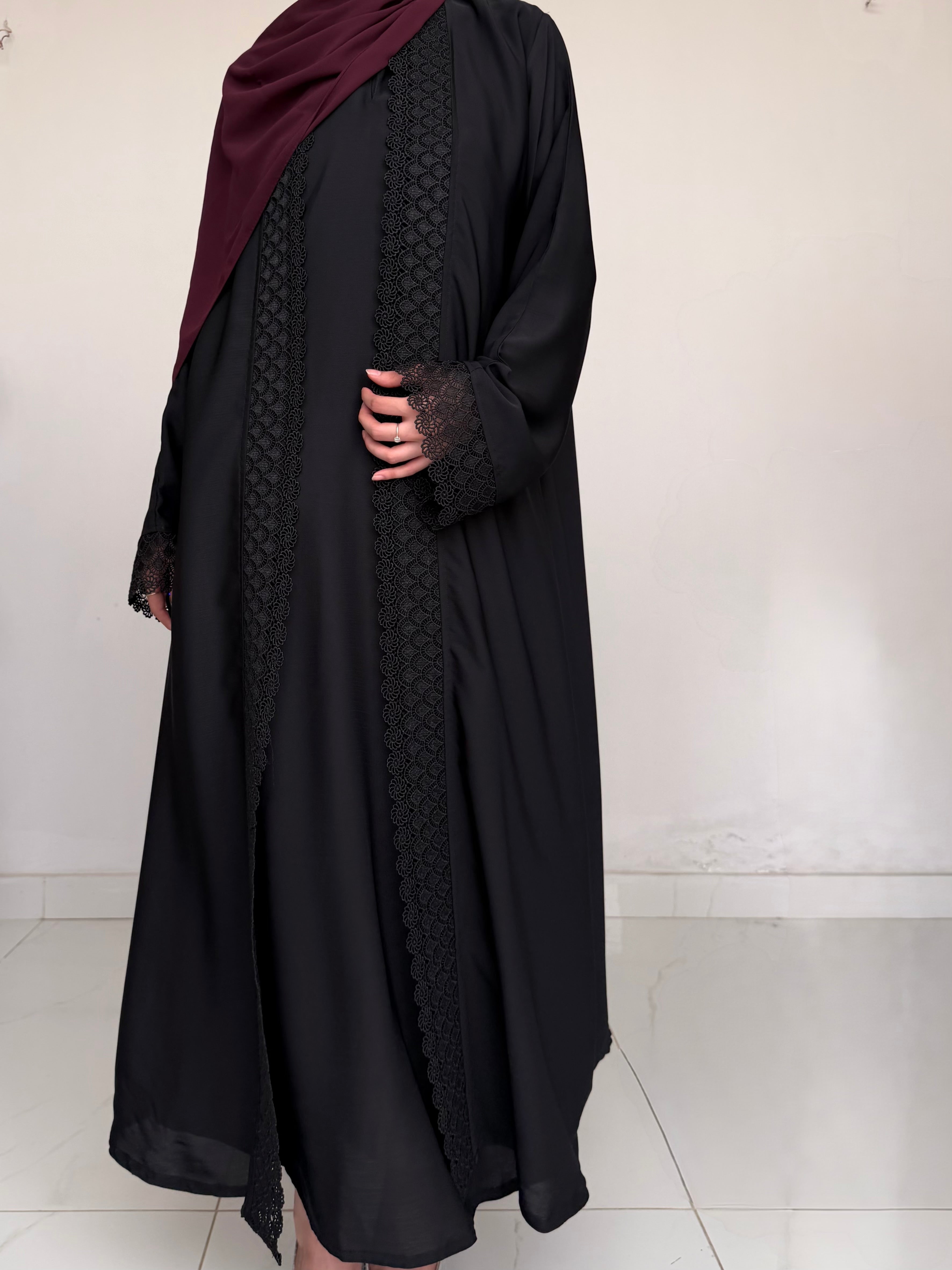 The Intricate Lace Abaya Set