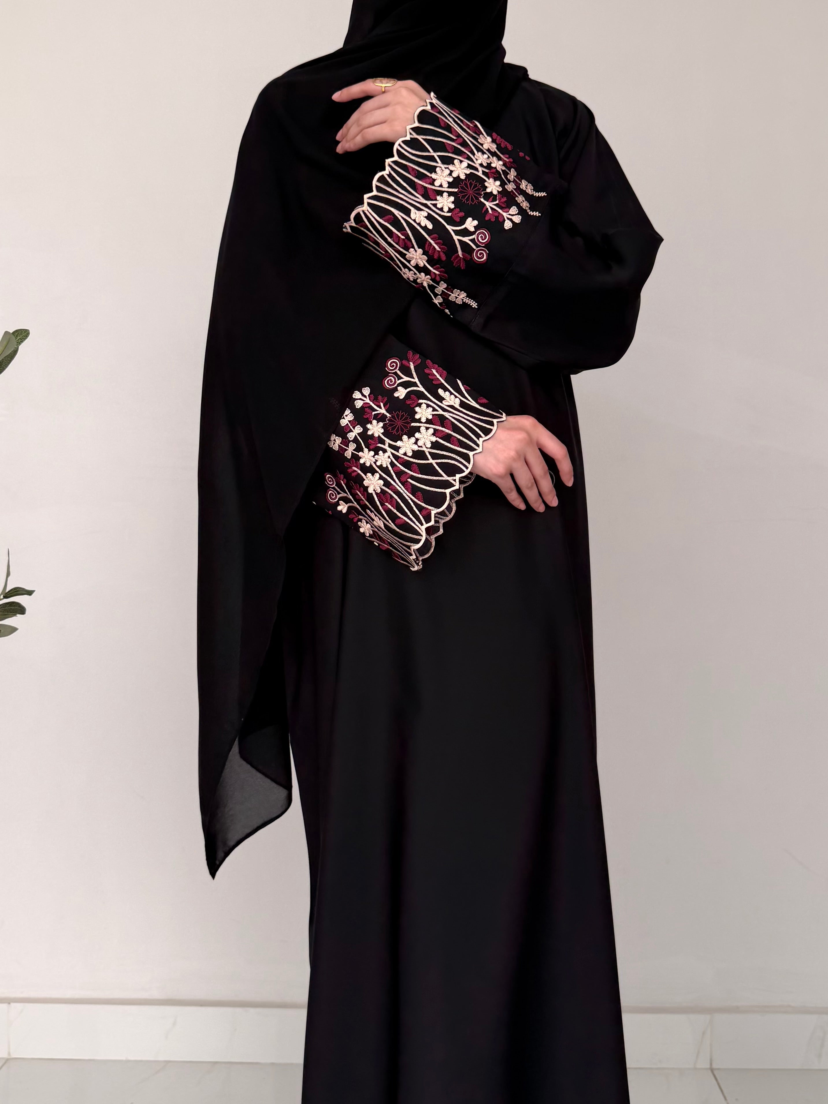 Wildflower Embroidered Abaya