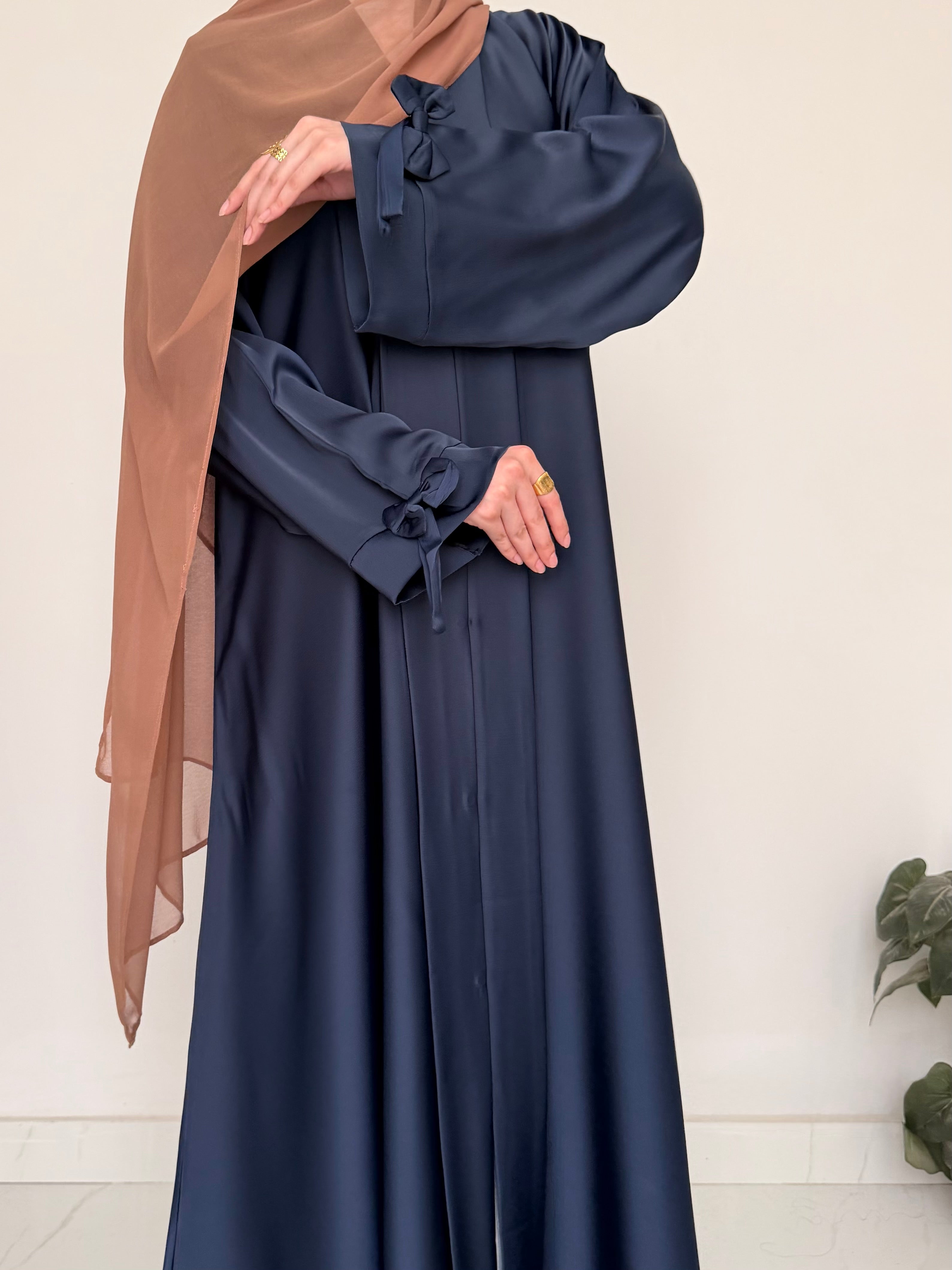 Bow-Knot Abaya - Navy