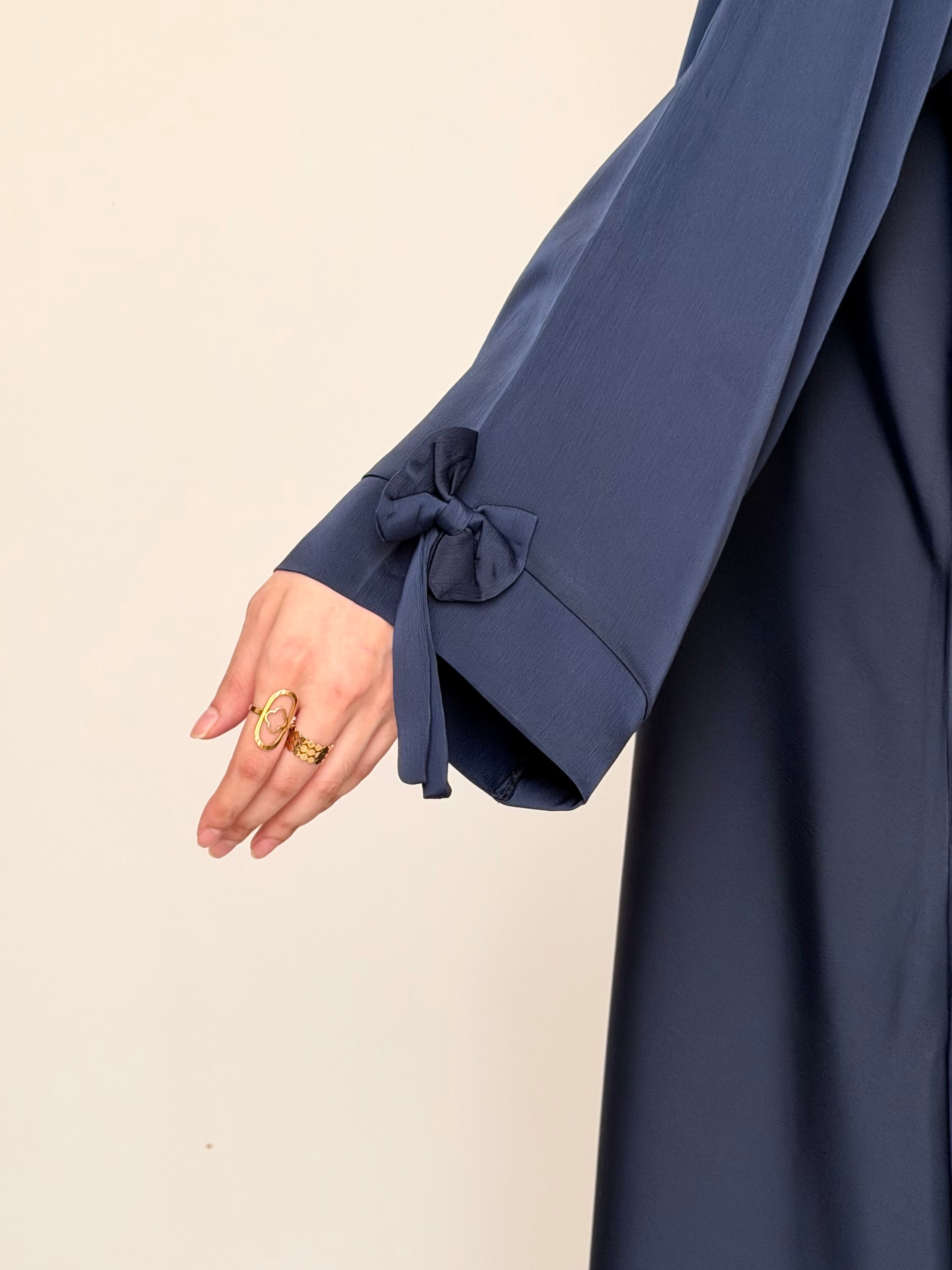 Bow-Knot Abaya - Navy