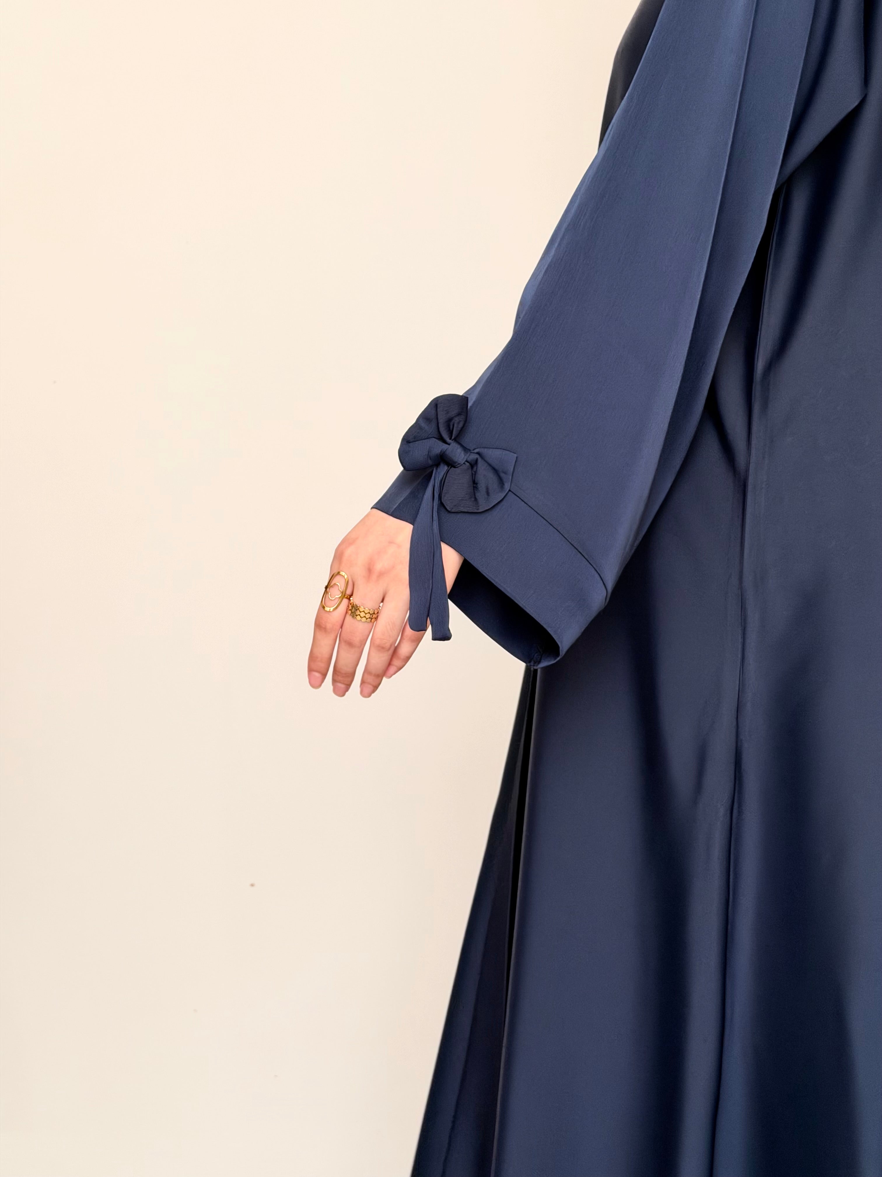 Bow-Knot Abaya - Navy