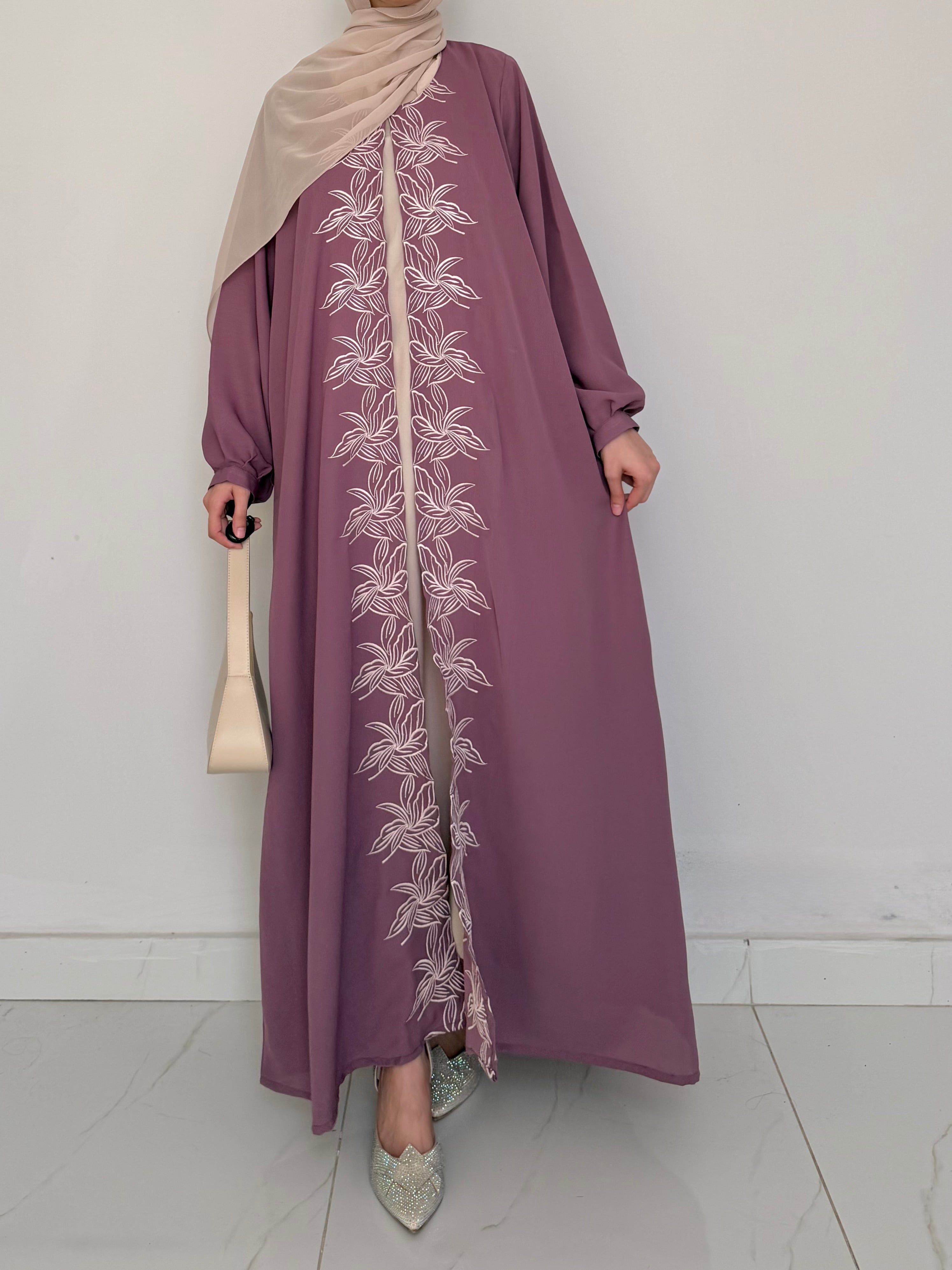 Rosalle - Front Embroidered Abaya